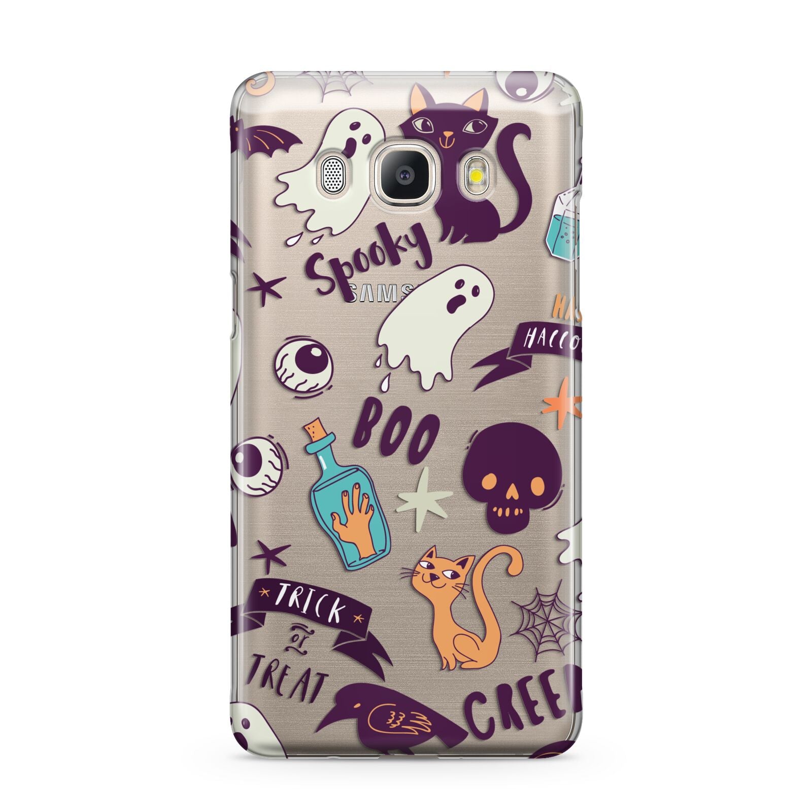 Wacky Purple and Orange Halloween Images Samsung Galaxy J5 2016 Case