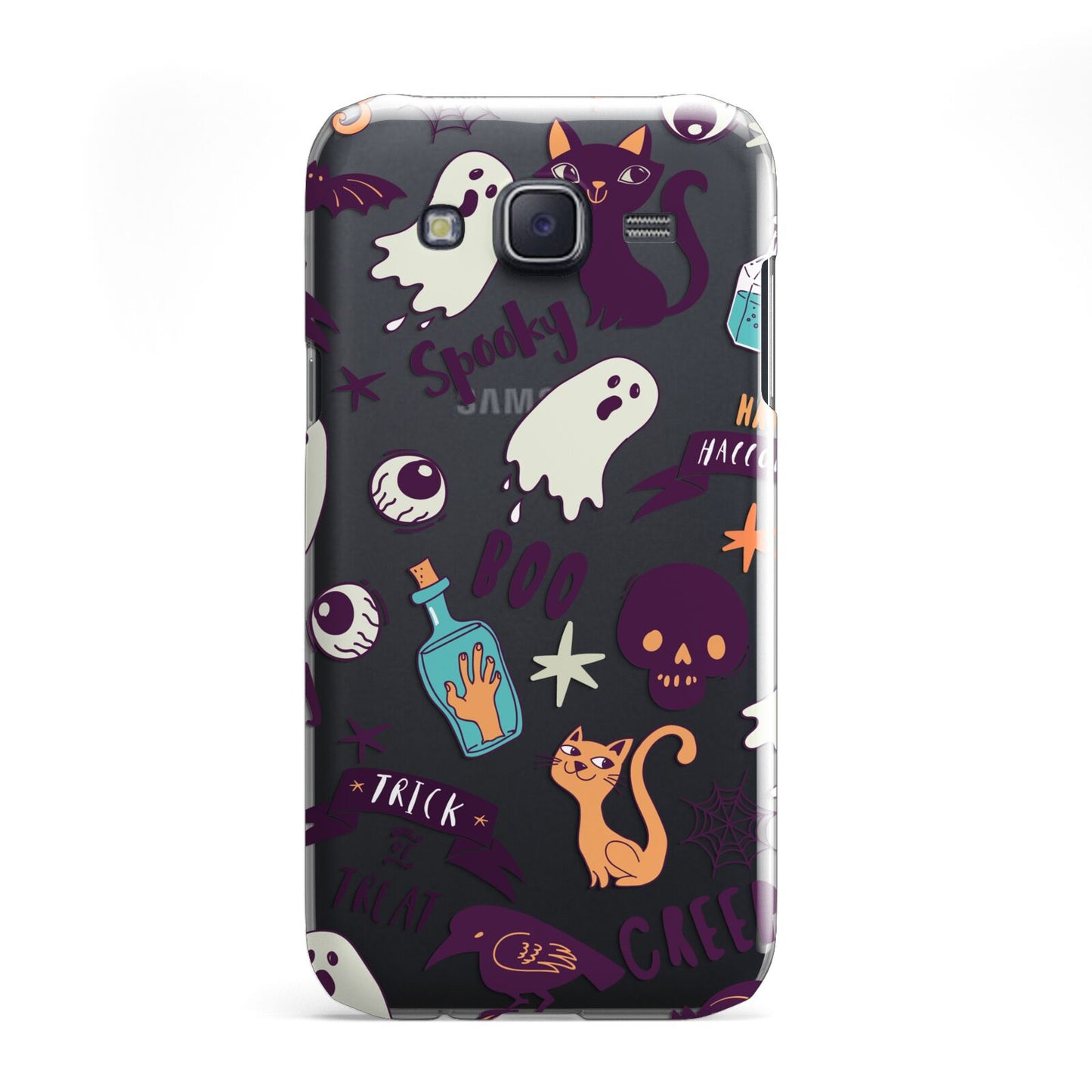 Wacky Purple and Orange Halloween Images Samsung Galaxy J5 Case