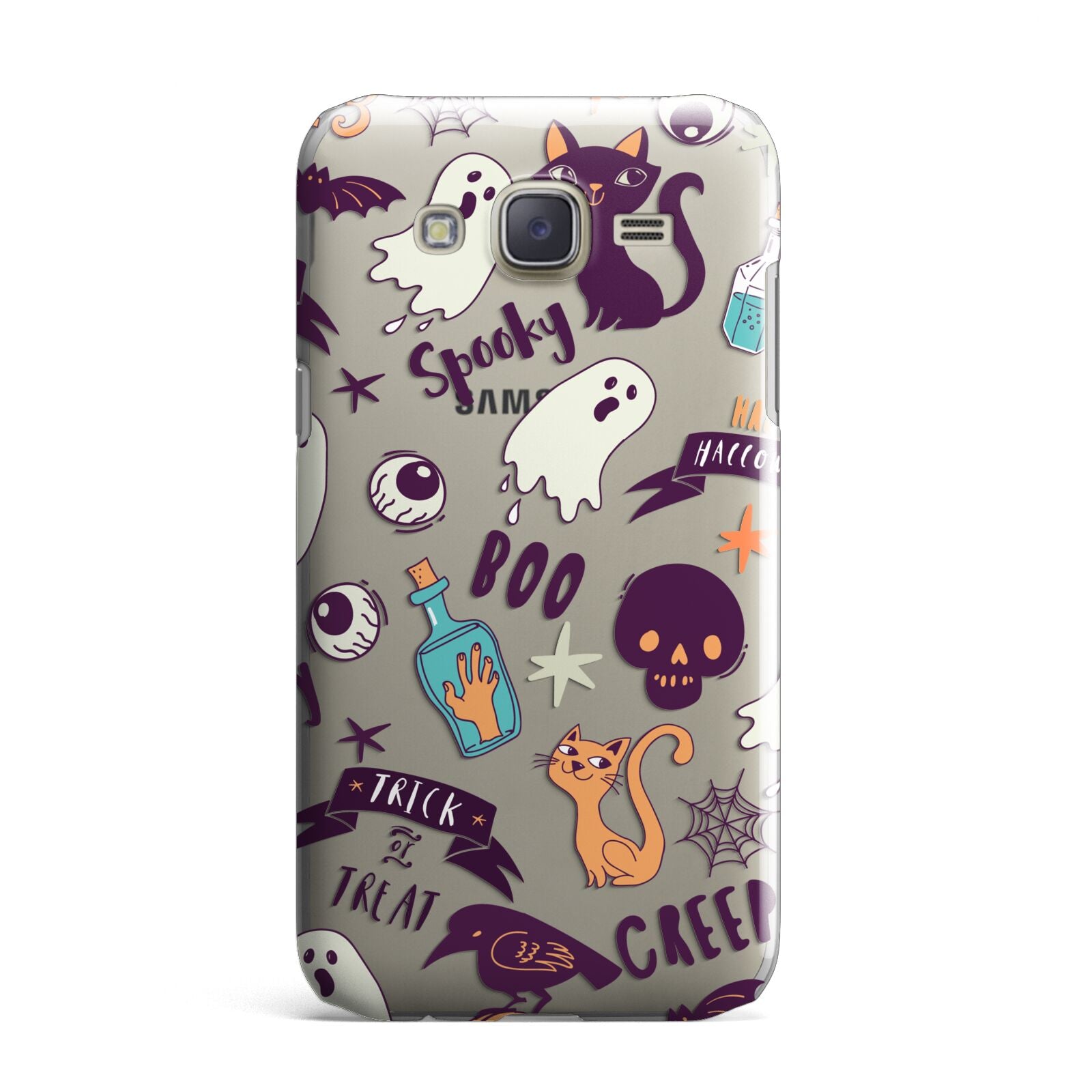 Wacky Purple and Orange Halloween Images Samsung Galaxy J7 Case