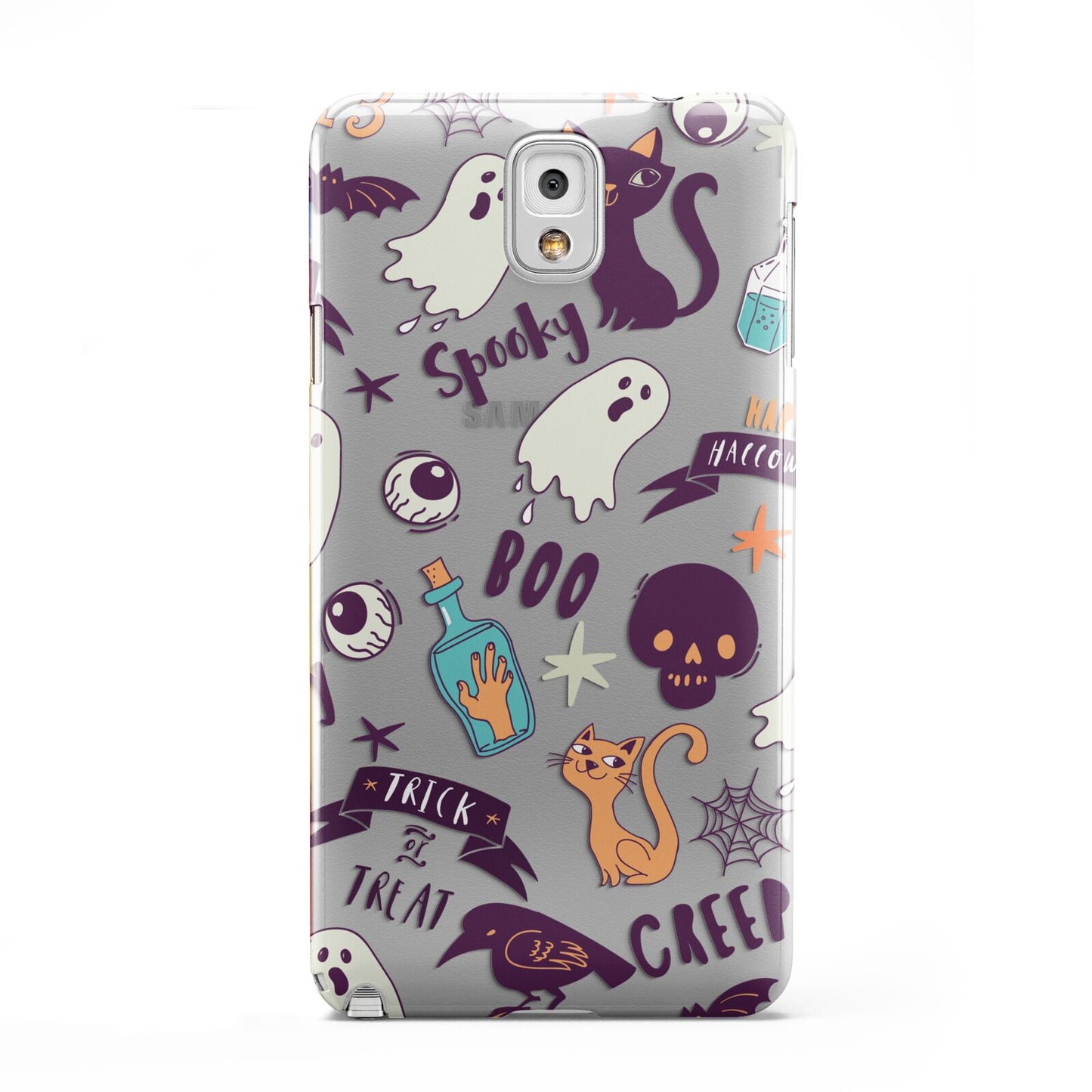 Wacky Purple and Orange Halloween Images Samsung Galaxy Note 3 Case