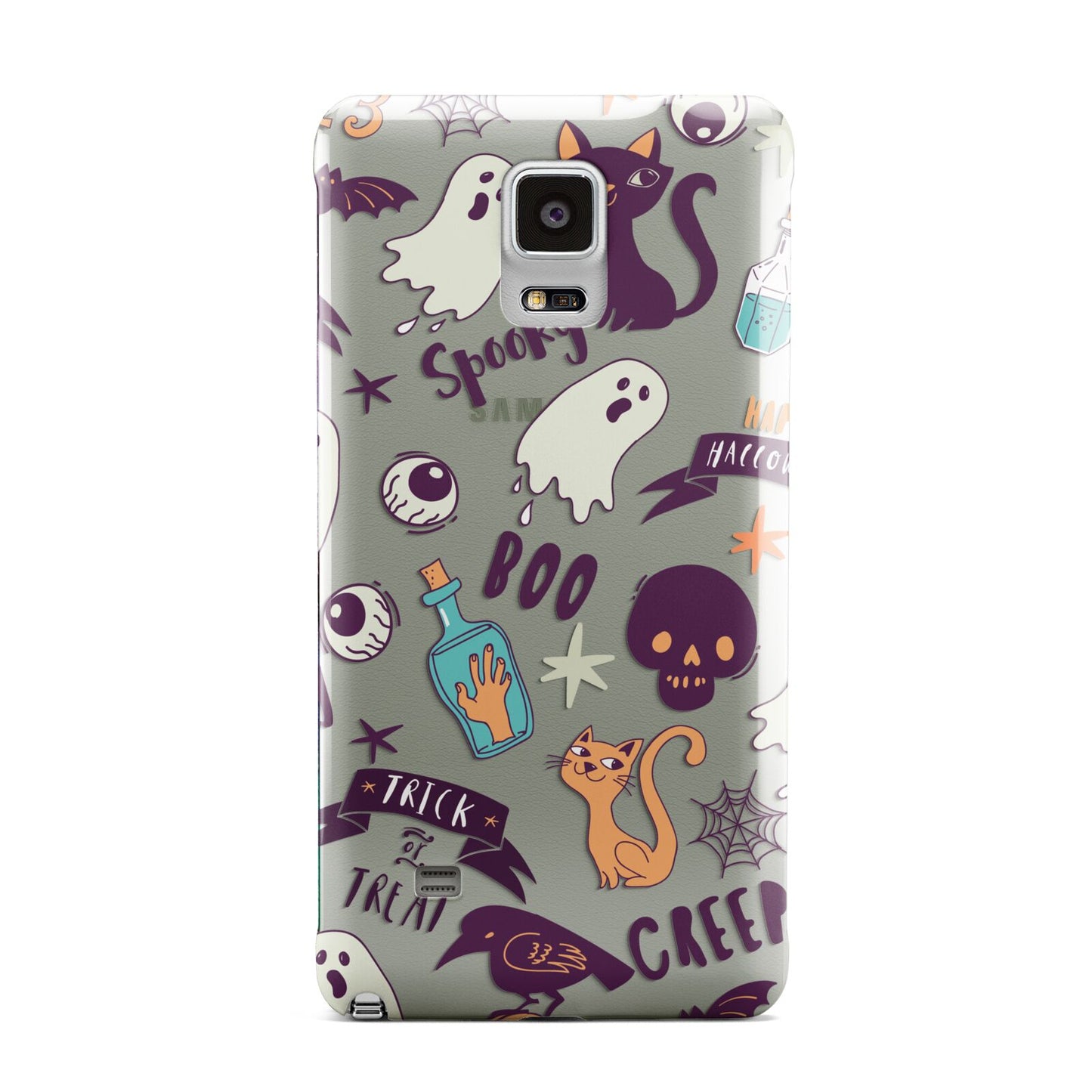 Wacky Purple and Orange Halloween Images Samsung Galaxy Note 4 Case