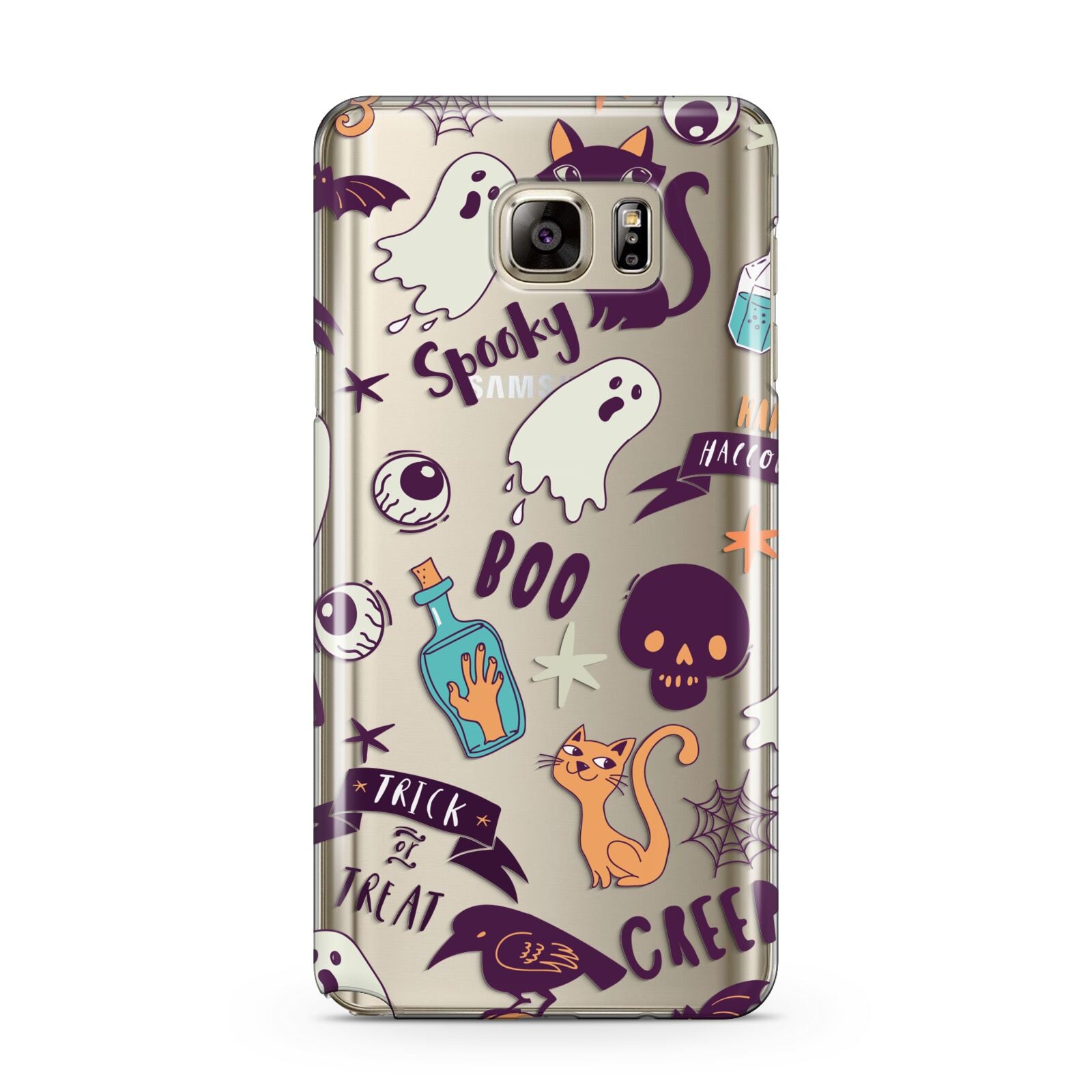 Wacky Purple and Orange Halloween Images Samsung Galaxy Note 5 Case