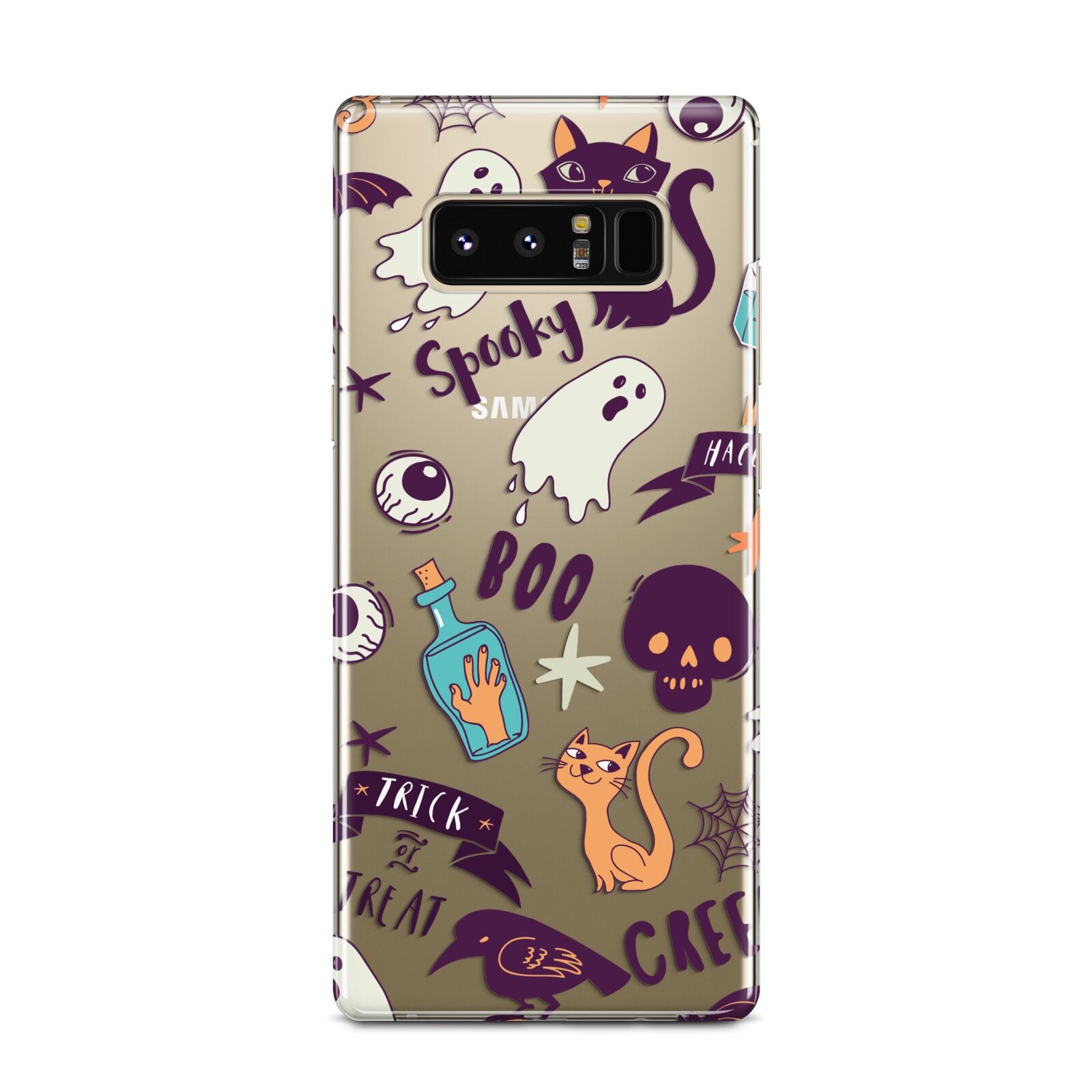 Wacky Purple and Orange Halloween Images Samsung Galaxy Note 8 Case