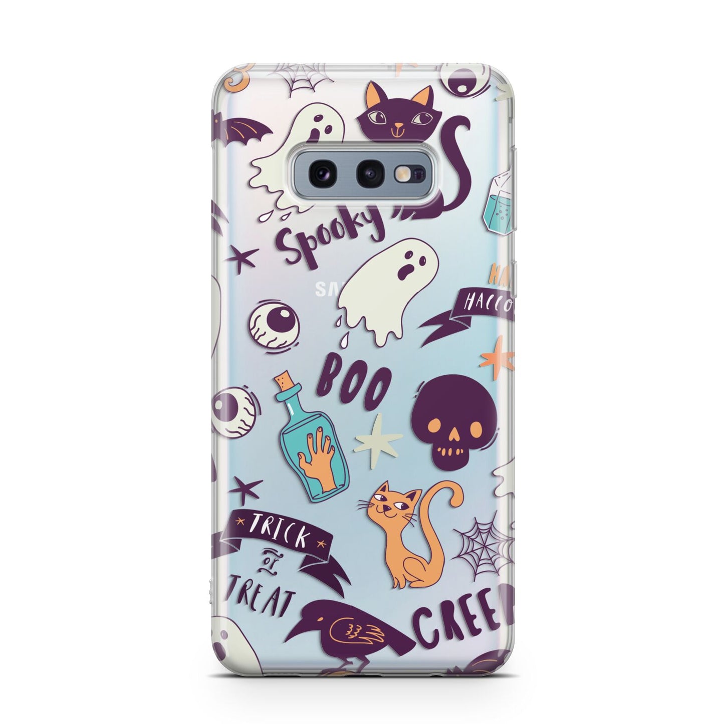 Wacky Purple and Orange Halloween Images Samsung Galaxy S10E Case