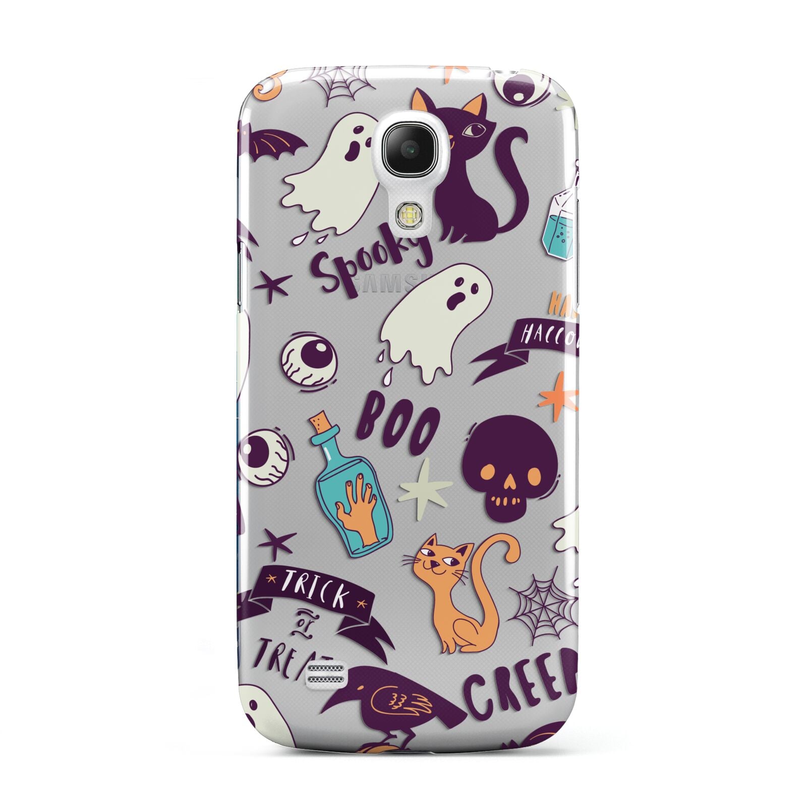 Wacky Purple and Orange Halloween Images Samsung Galaxy S4 Mini Case