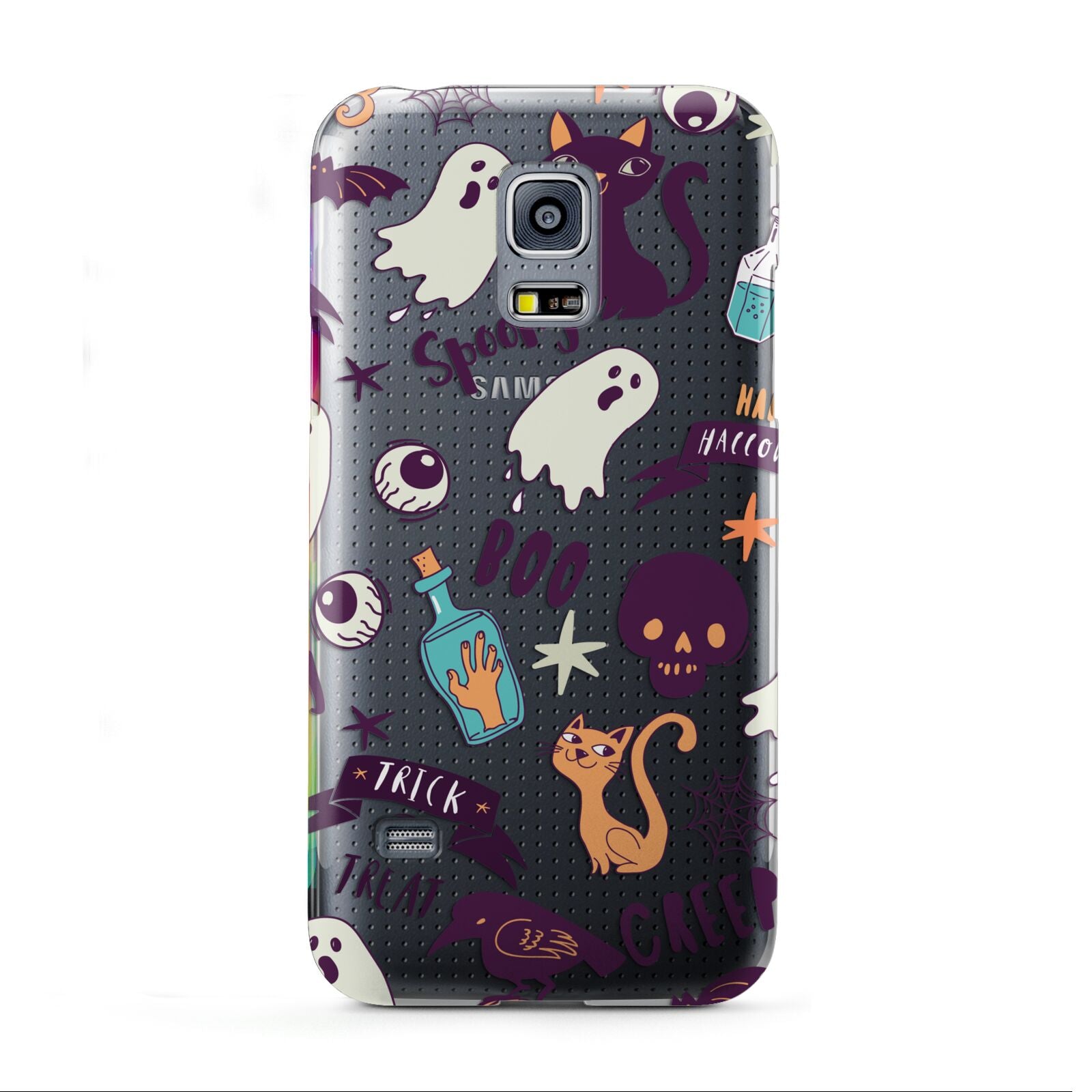 Wacky Purple and Orange Halloween Images Samsung Galaxy S5 Mini Case