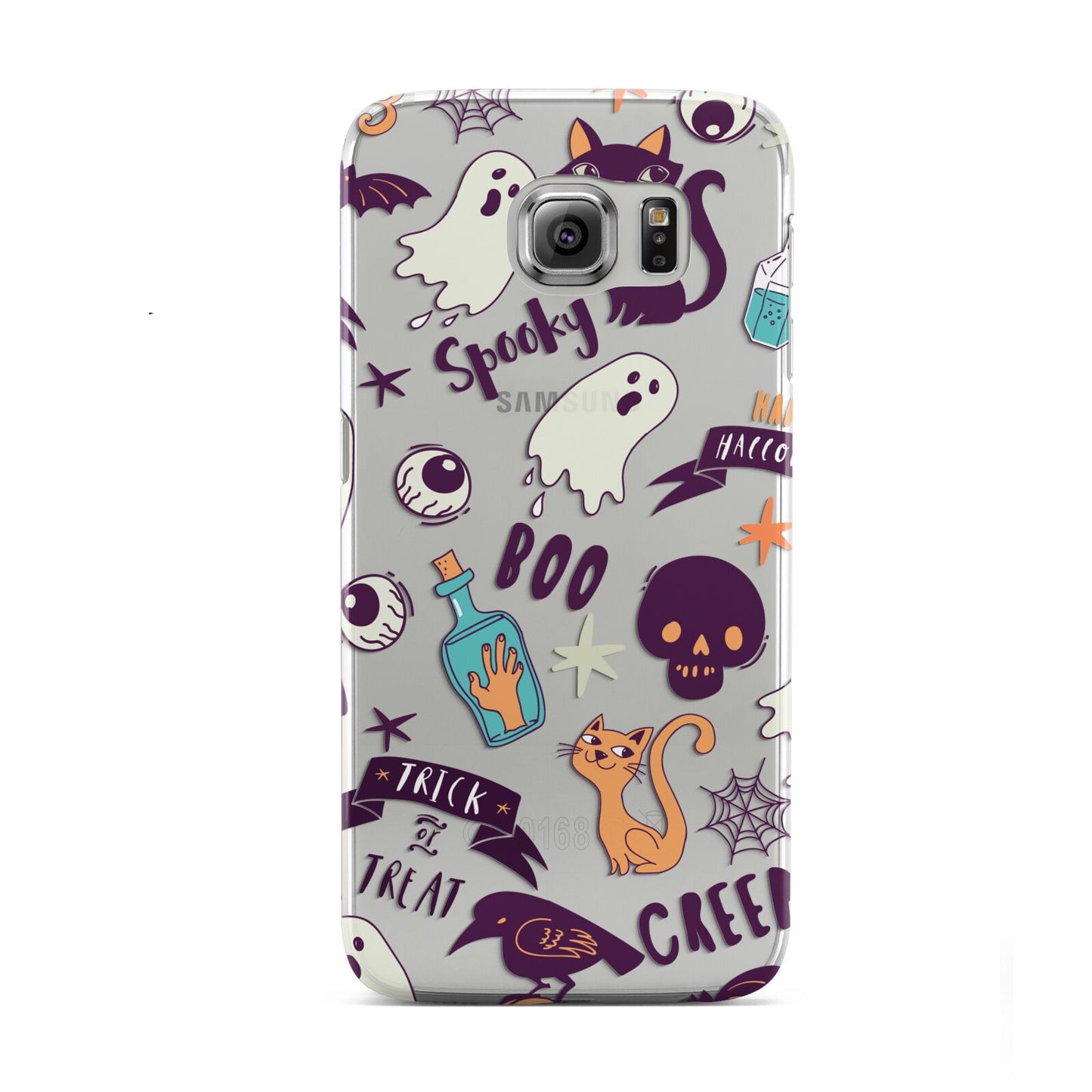 Wacky Purple and Orange Halloween Images Samsung Galaxy S6 Case