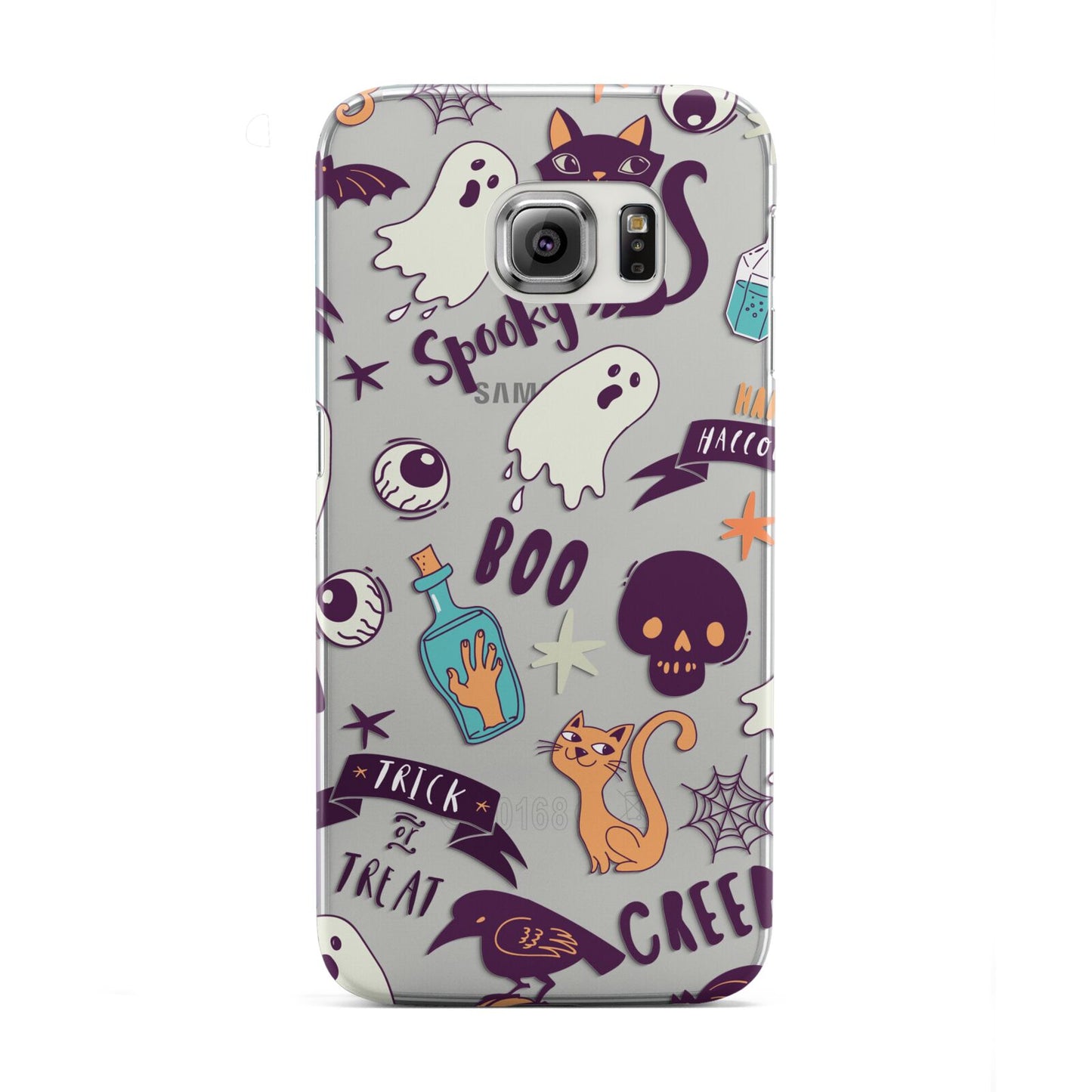 Wacky Purple and Orange Halloween Images Samsung Galaxy S6 Edge Case