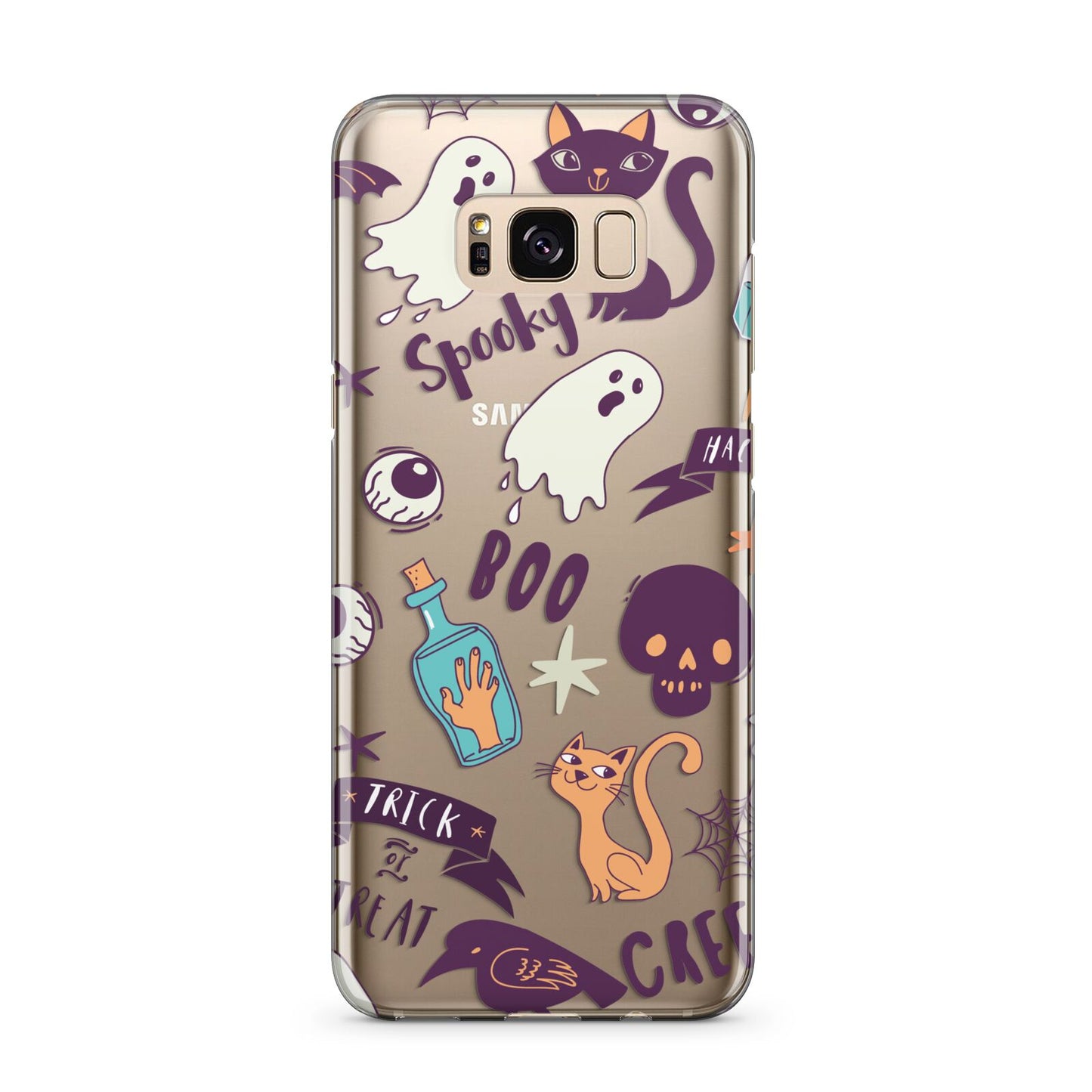 Wacky Purple and Orange Halloween Images Samsung Galaxy S8 Plus Case