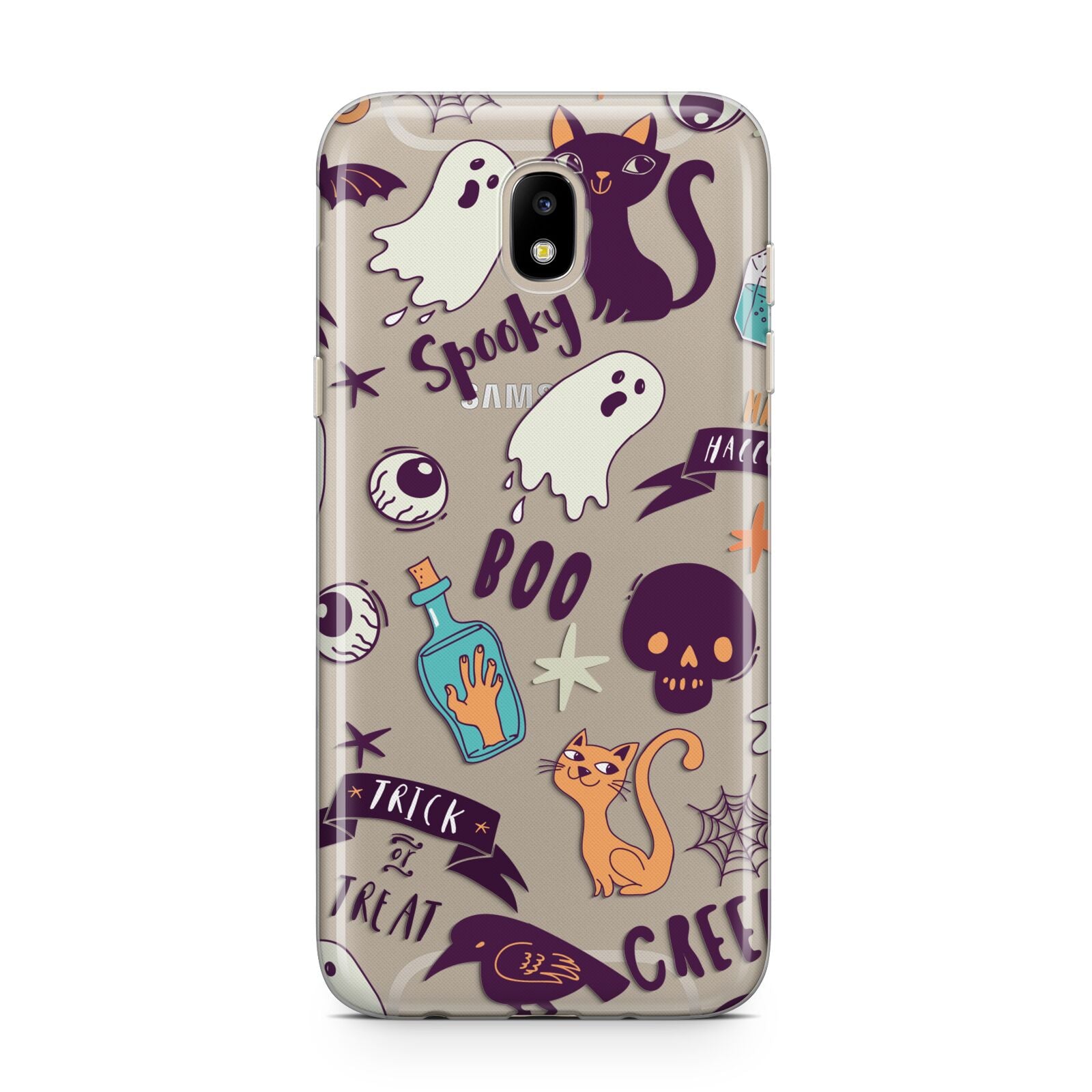 Wacky Purple and Orange Halloween Images Samsung J5 2017 Case