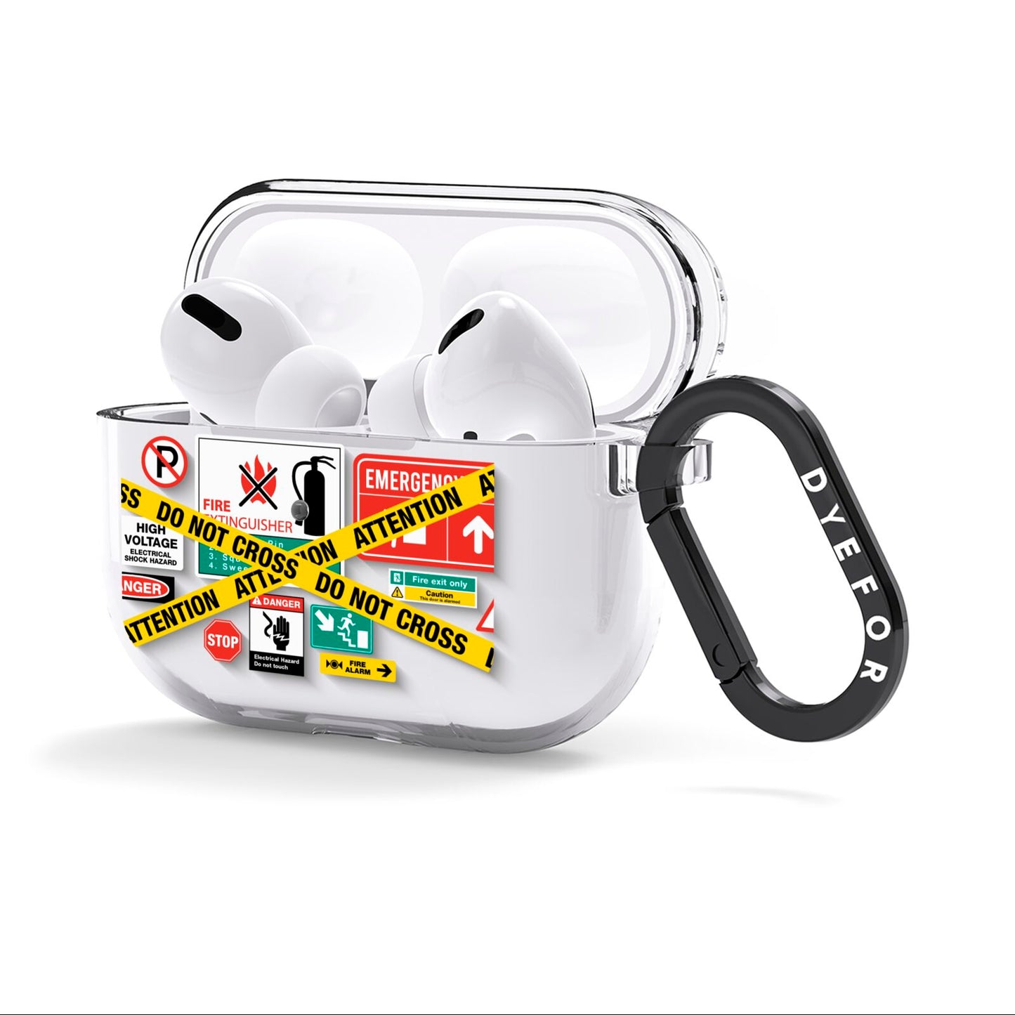 Warning Labels AirPods Clear Case 3rd Gen Side Image