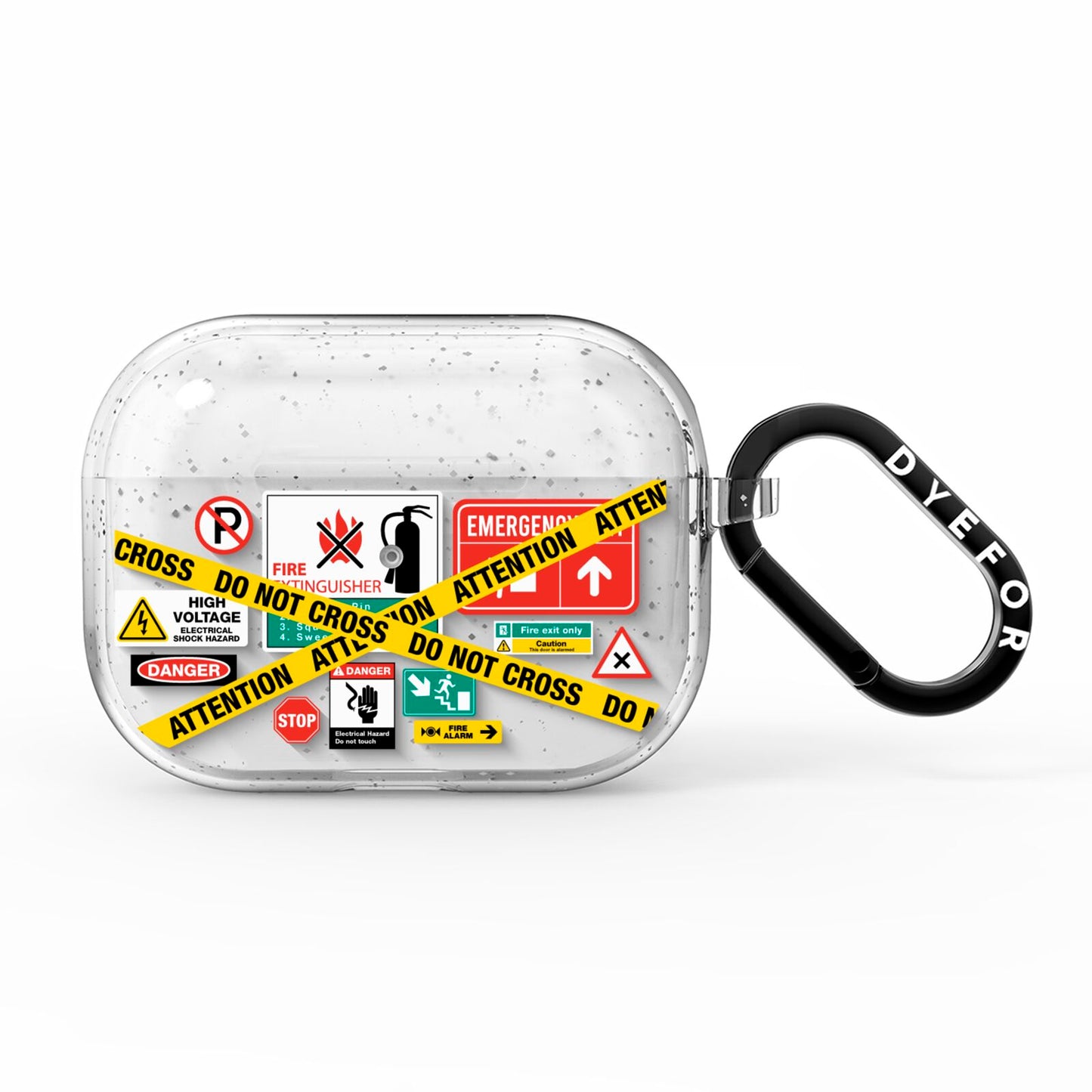 Warning Labels AirPods Pro Glitter Case