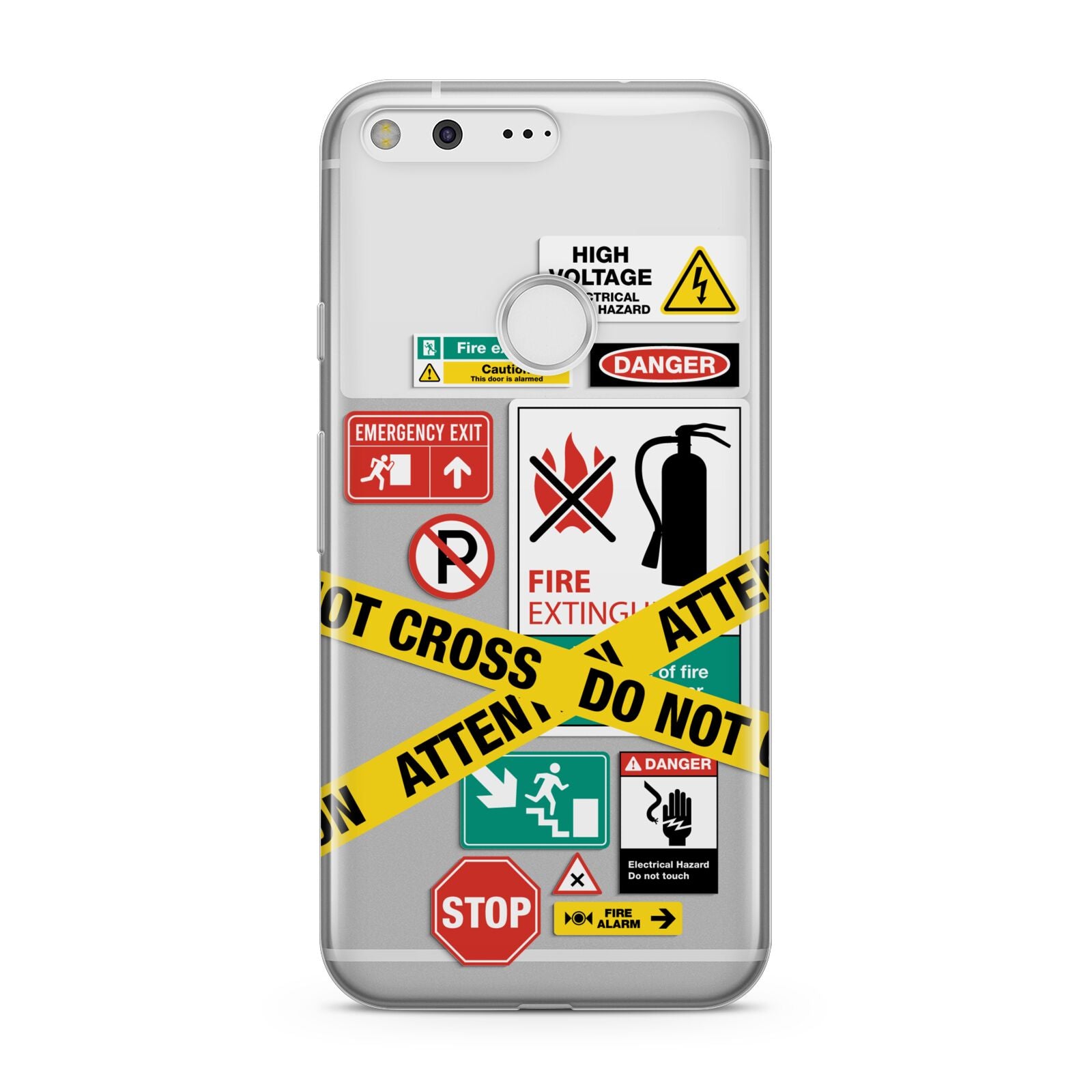 Warning Labels Google Pixel Case