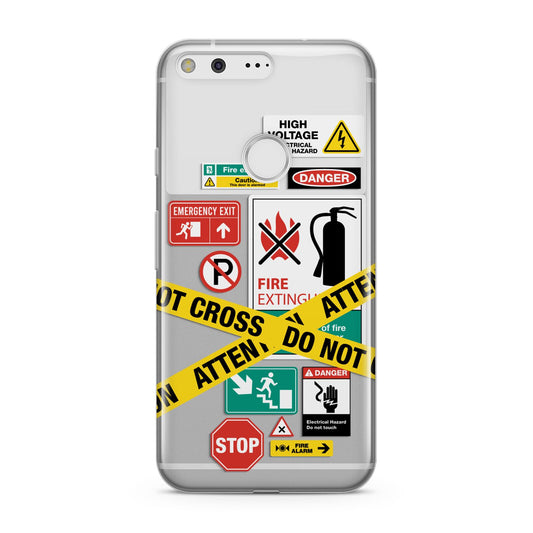 Warning Labels Google Pixel Case