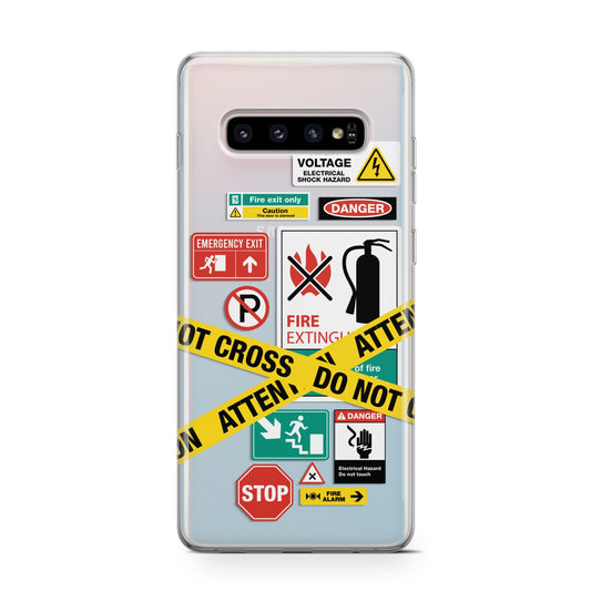 Warning Labels Protective Samsung Galaxy Case