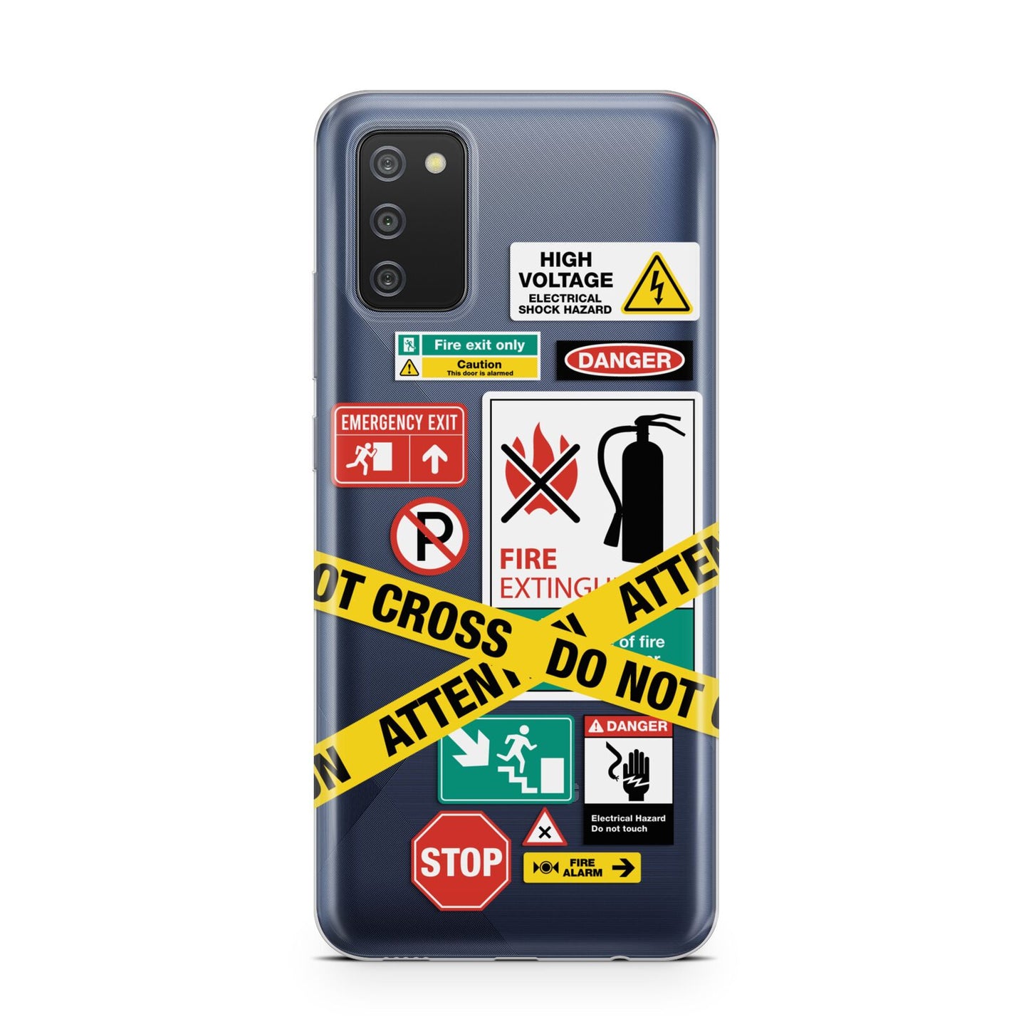 Warning Labels Samsung A02s Case