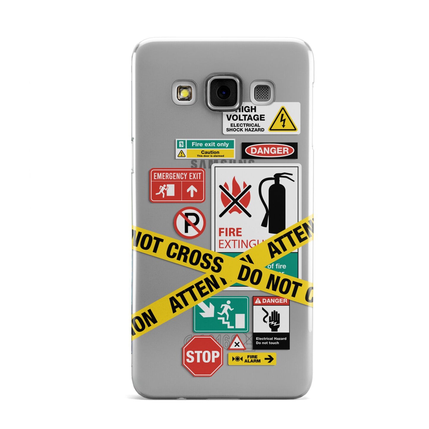 Warning Labels Samsung Galaxy A3 Case