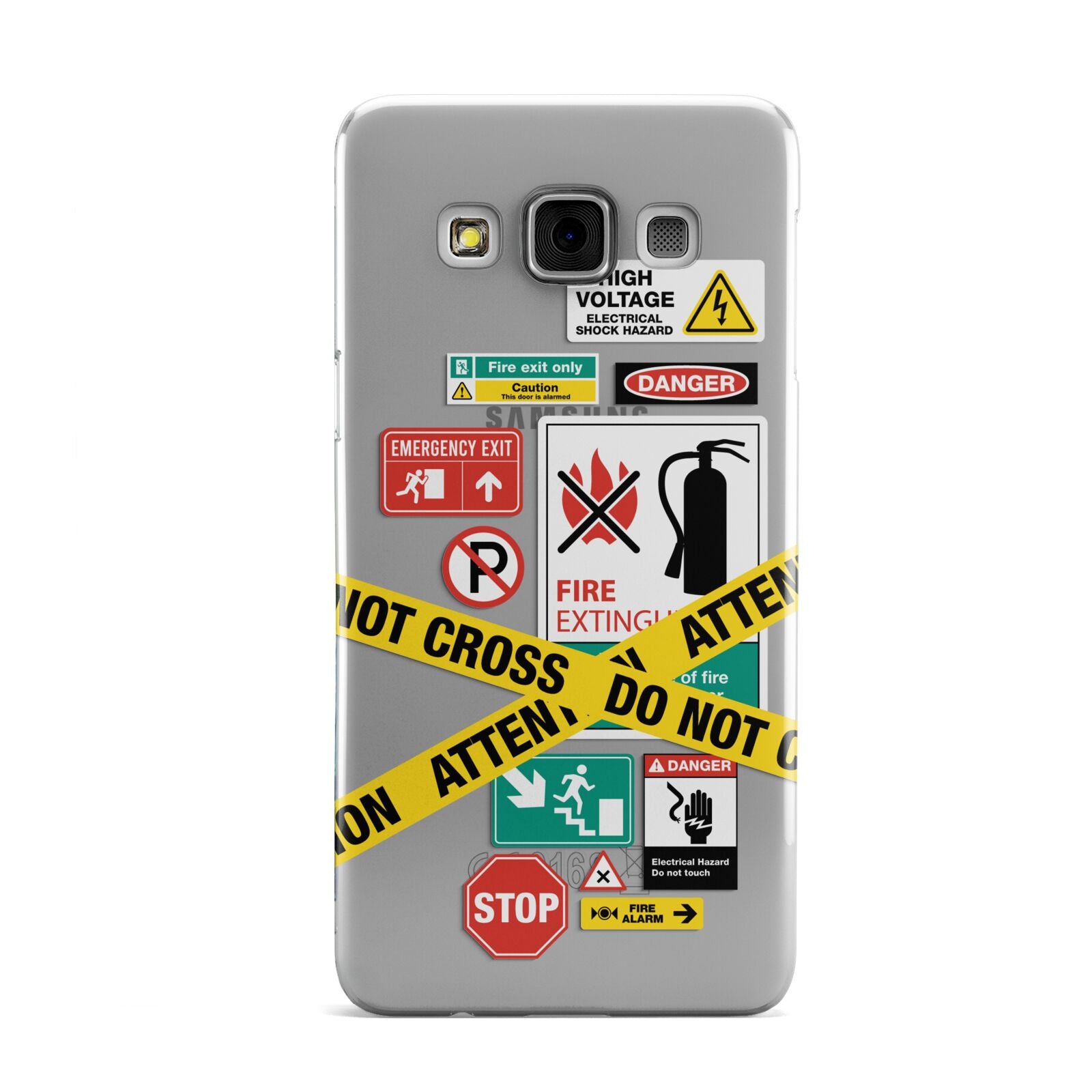 Warning Labels Samsung Galaxy A3 Case