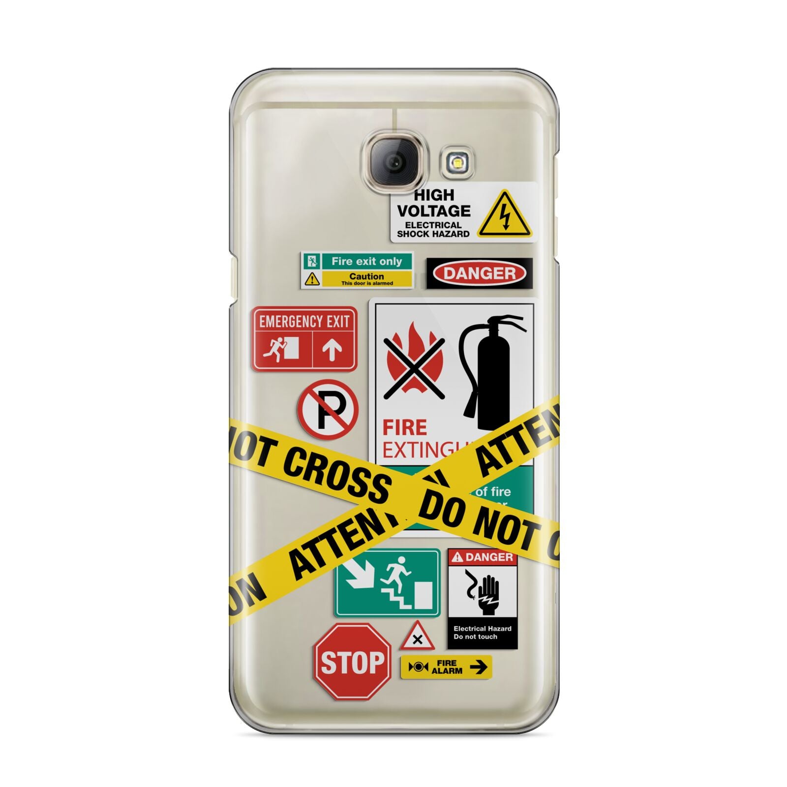 Warning Labels Samsung Galaxy A8 2016 Case