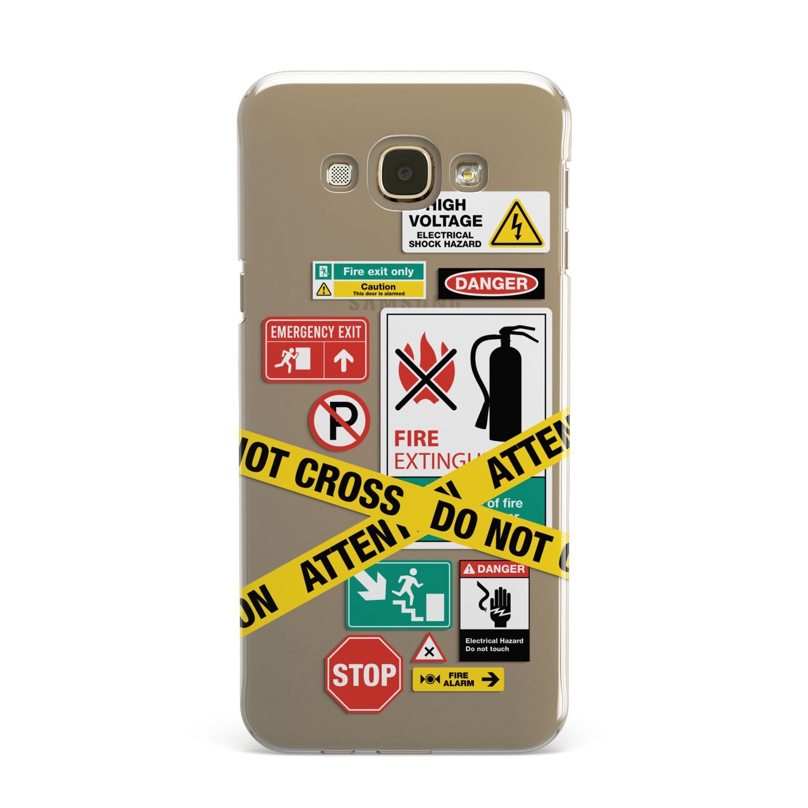 Warning Labels Samsung Galaxy A8 Case