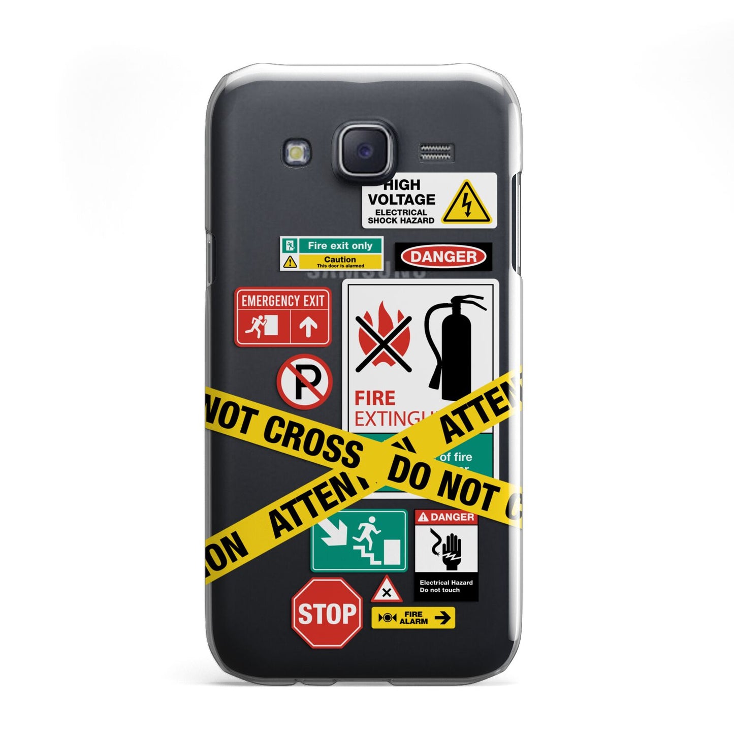 Warning Labels Samsung Galaxy J5 Case