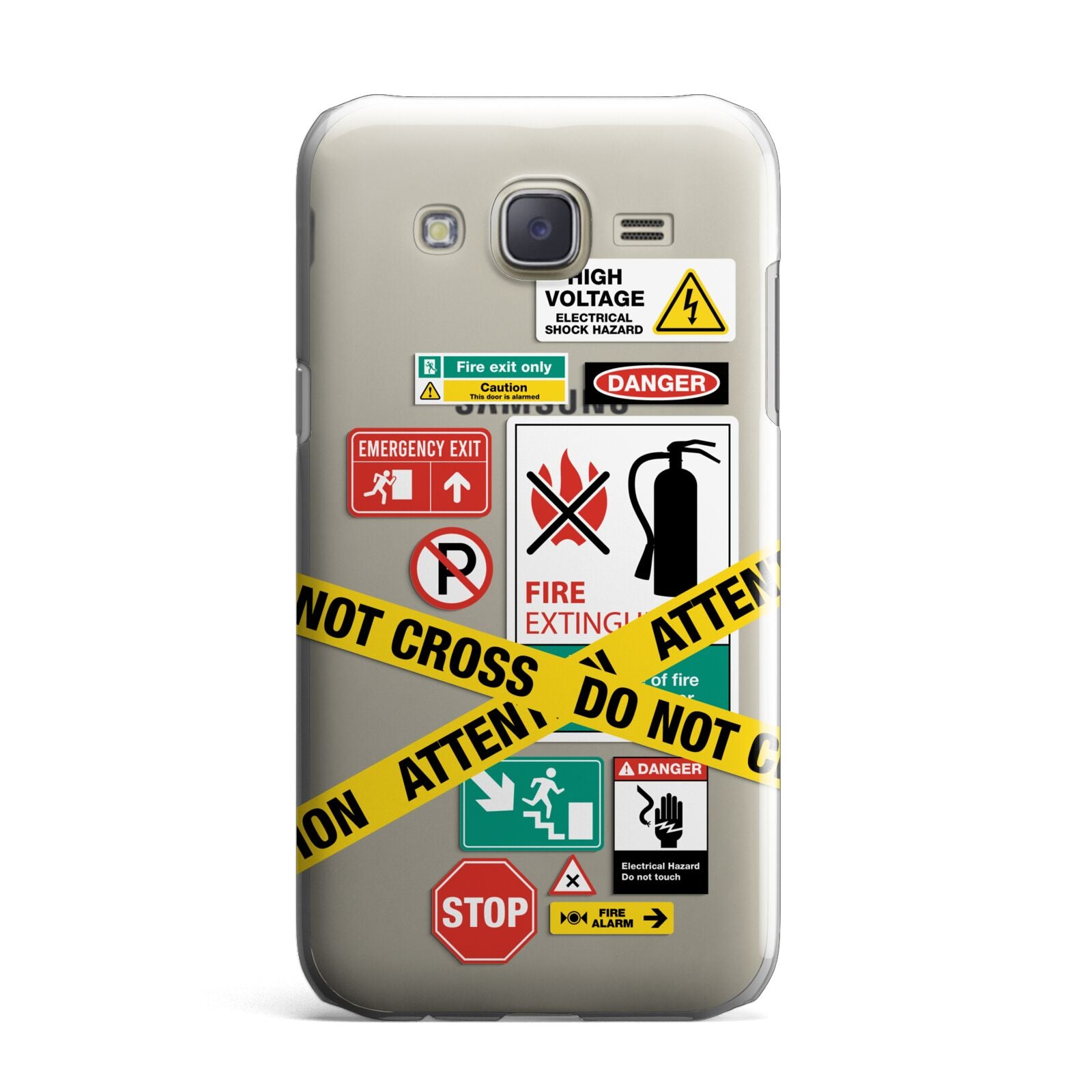 Warning Labels Samsung Galaxy J7 Case