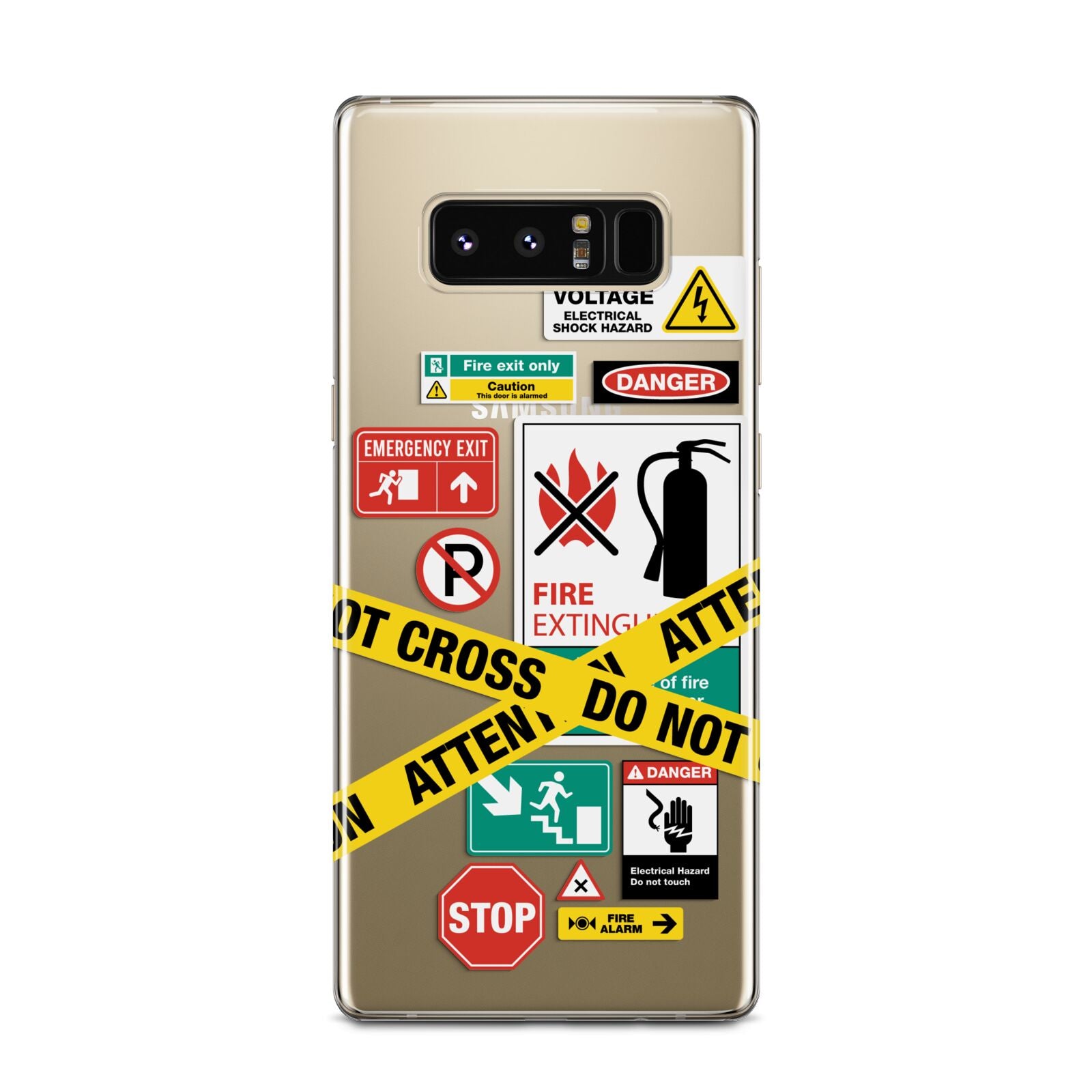 Warning Labels Samsung Galaxy Note 8 Case