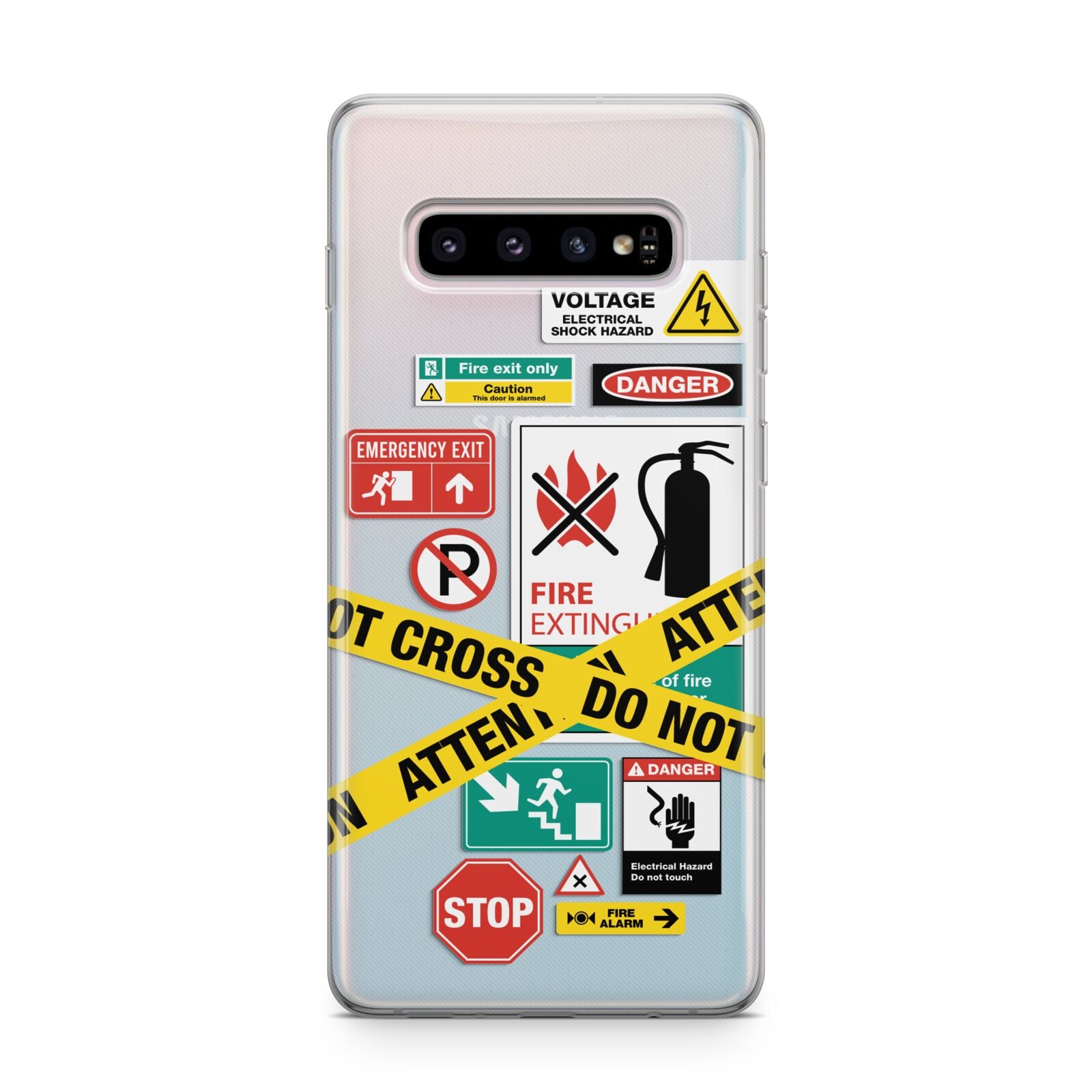 Warning Labels Samsung Galaxy S10 Plus Case