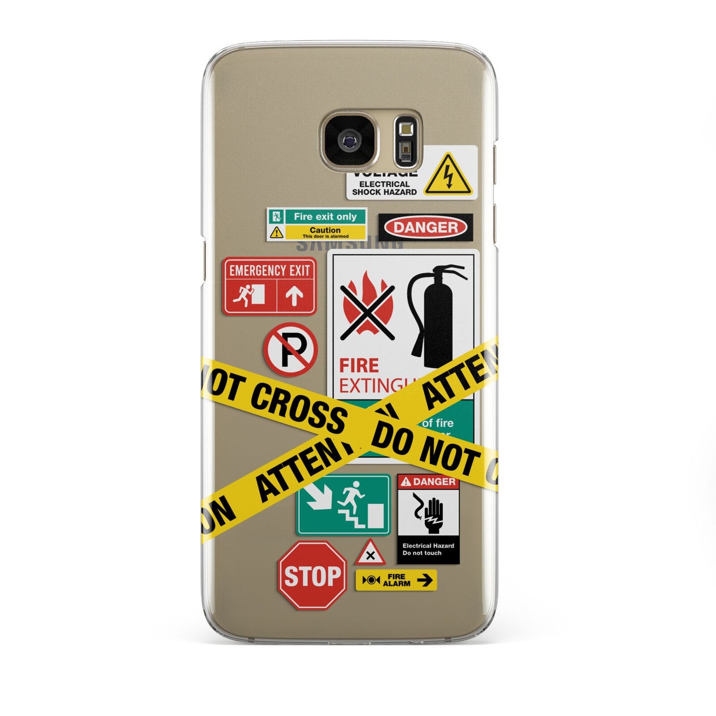 Warning Labels Samsung Galaxy S7 Edge Case