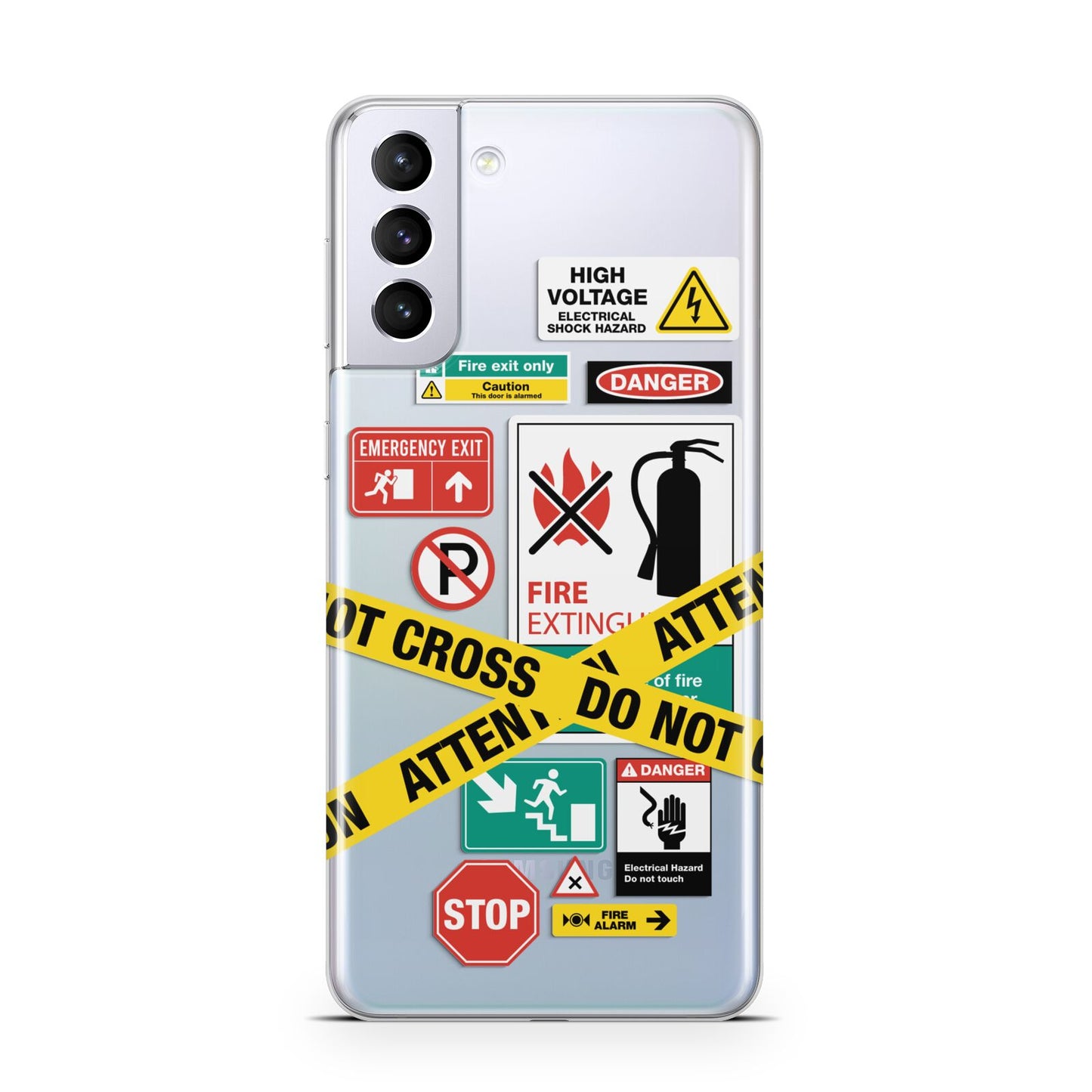 Warning Labels Samsung S21 Plus Case