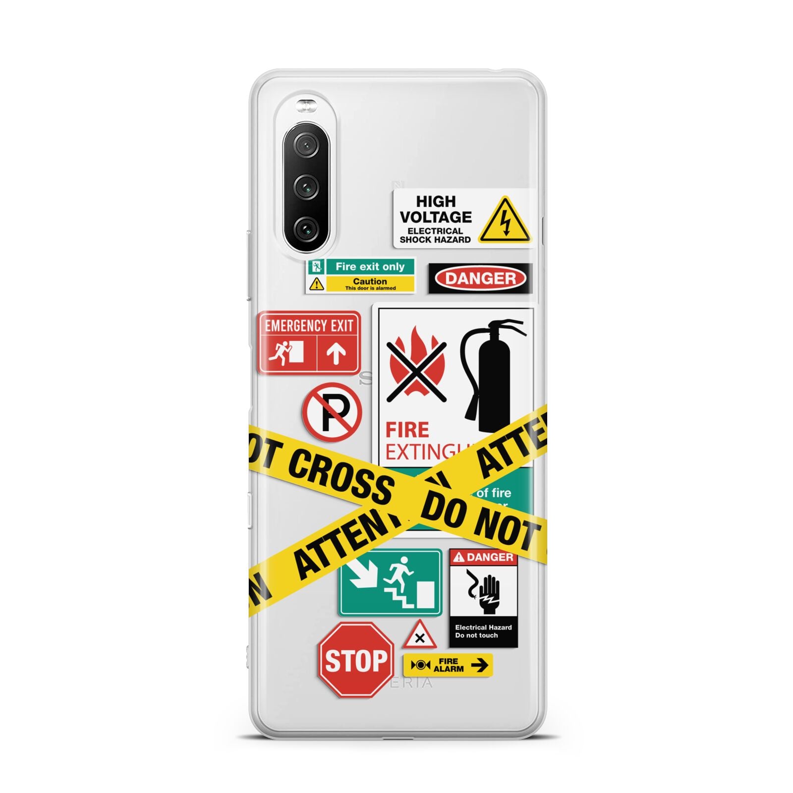 Warning Labels Sony Xperia 10 III Case