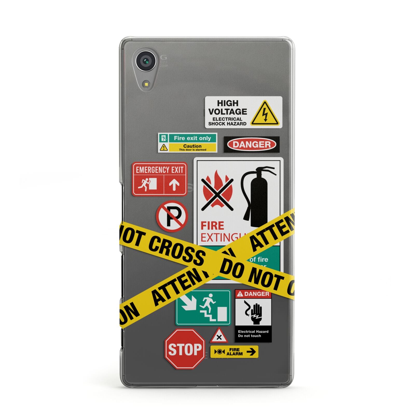 Warning Labels Sony Xperia Case