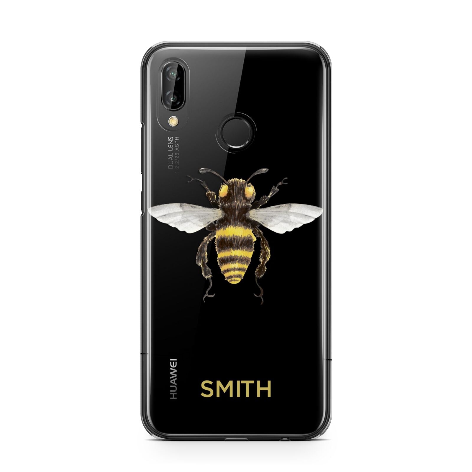 Watercolour Bee Personalised Name Huawei P20 Lite Phone Case