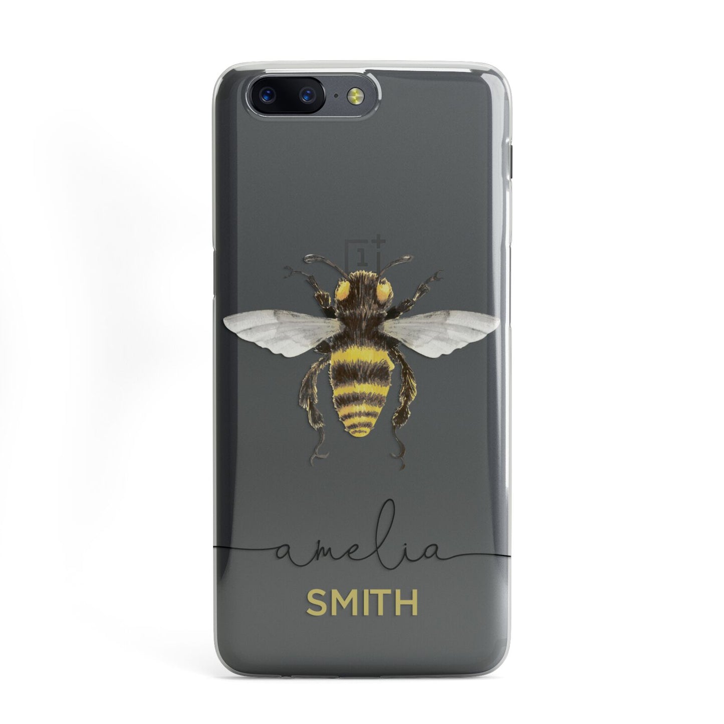 Watercolour Bee Personalised Name OnePlus Case