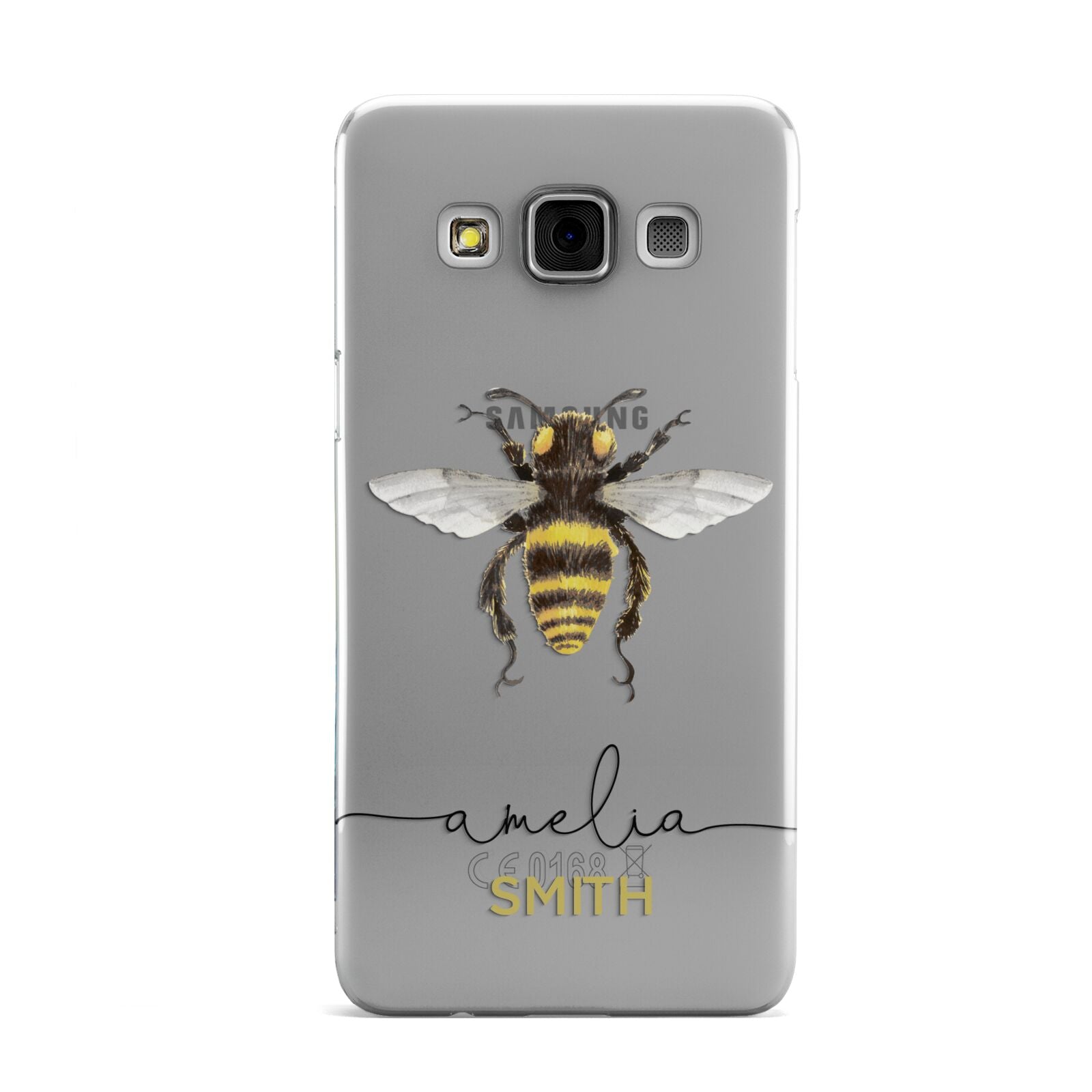 Watercolour Bee Personalised Name Samsung Galaxy A3 Case