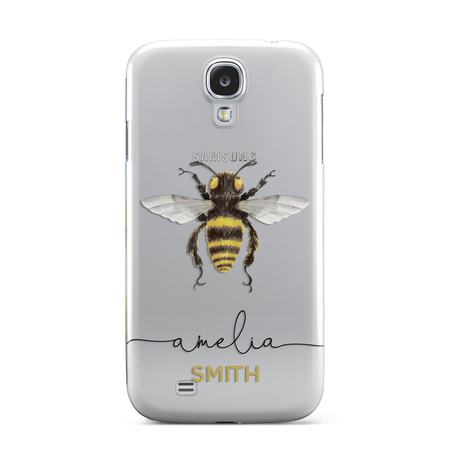 Watercolour Bee Personalised Name Samsung Galaxy S4 Case