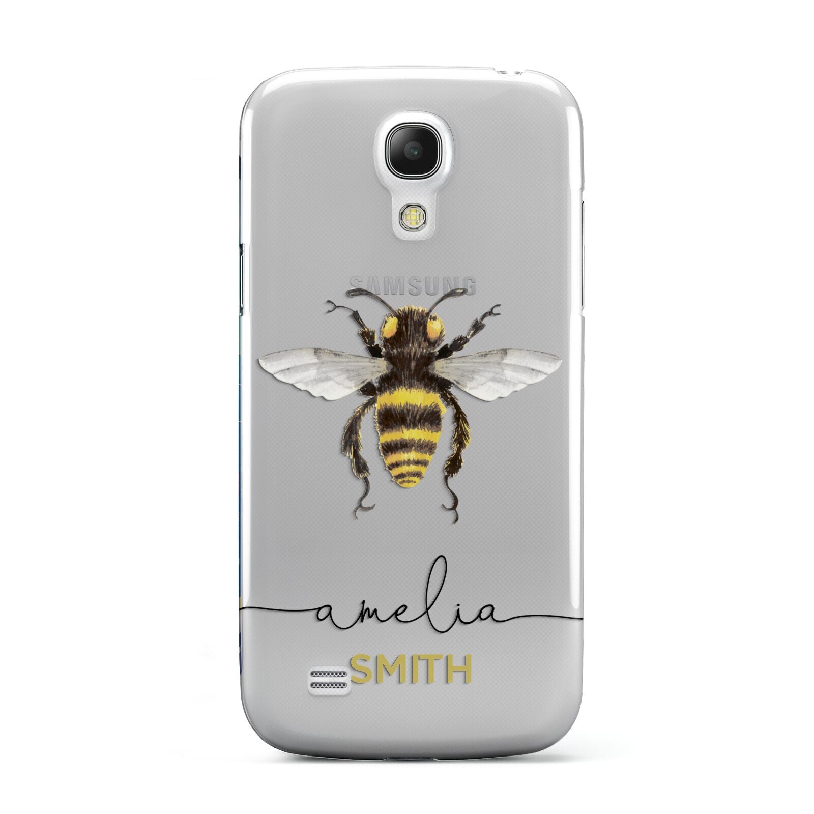 Watercolour Bee Personalised Name Samsung Galaxy S4 Mini Case