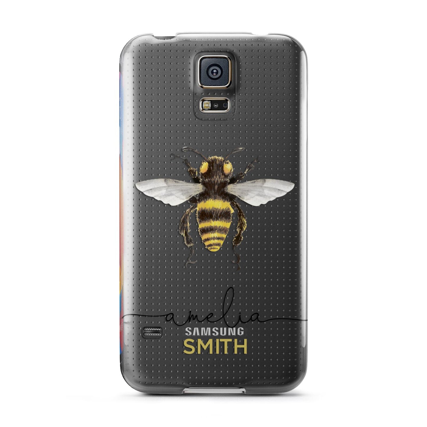 Watercolour Bee Personalised Name Samsung Galaxy S5 Case