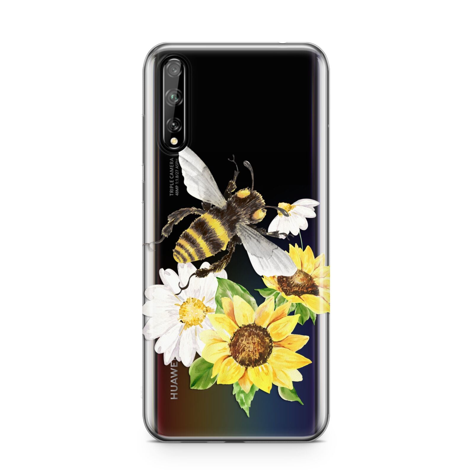 Watercolour Bee and Sunflowers Huawei Enjoy 10s Phone Case