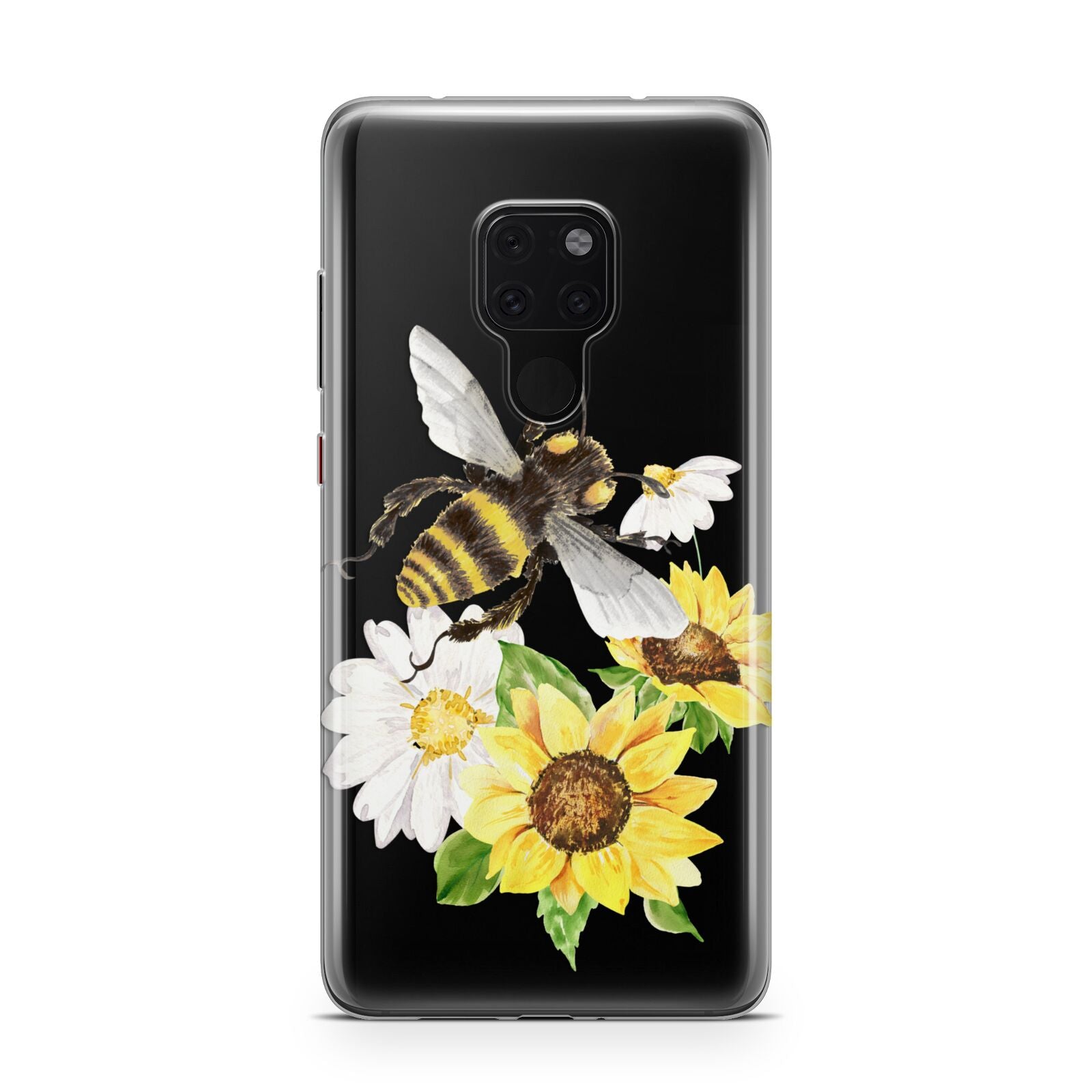 Watercolour Bee and Sunflowers Huawei Mate 20 Phone Case