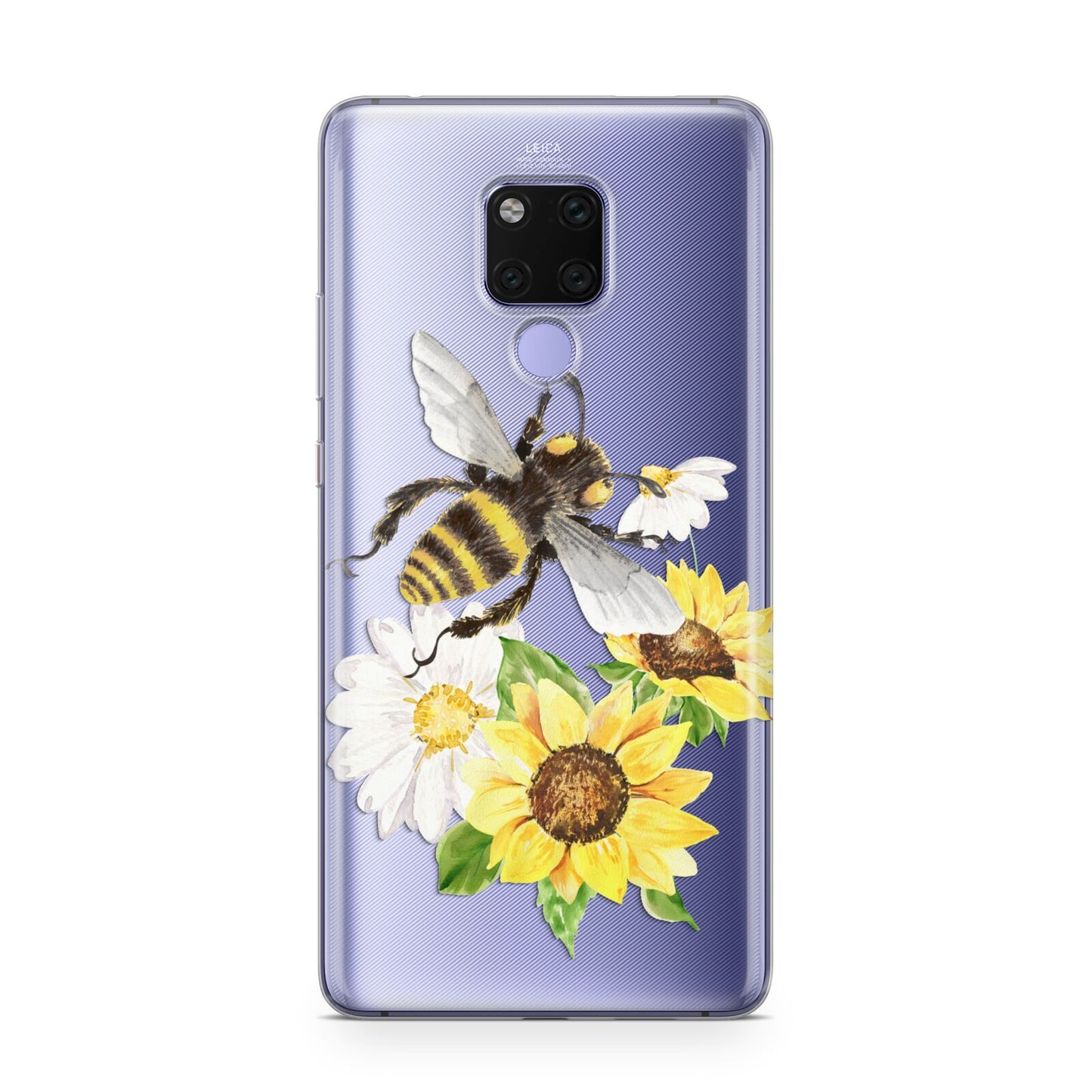 Watercolour Bee and Sunflowers Huawei Mate 20X Phone Case