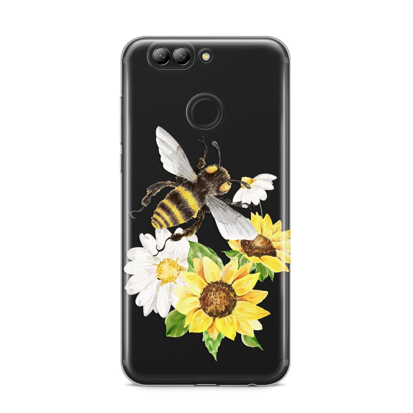 Watercolour Bee and Sunflowers Huawei Nova 2s Phone Case