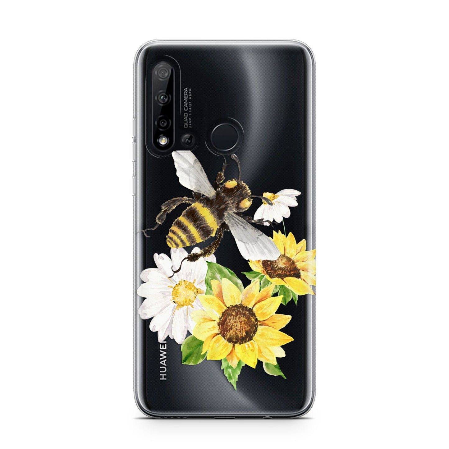 Watercolour Bee and Sunflowers Huawei P20 Lite 5G Phone Case