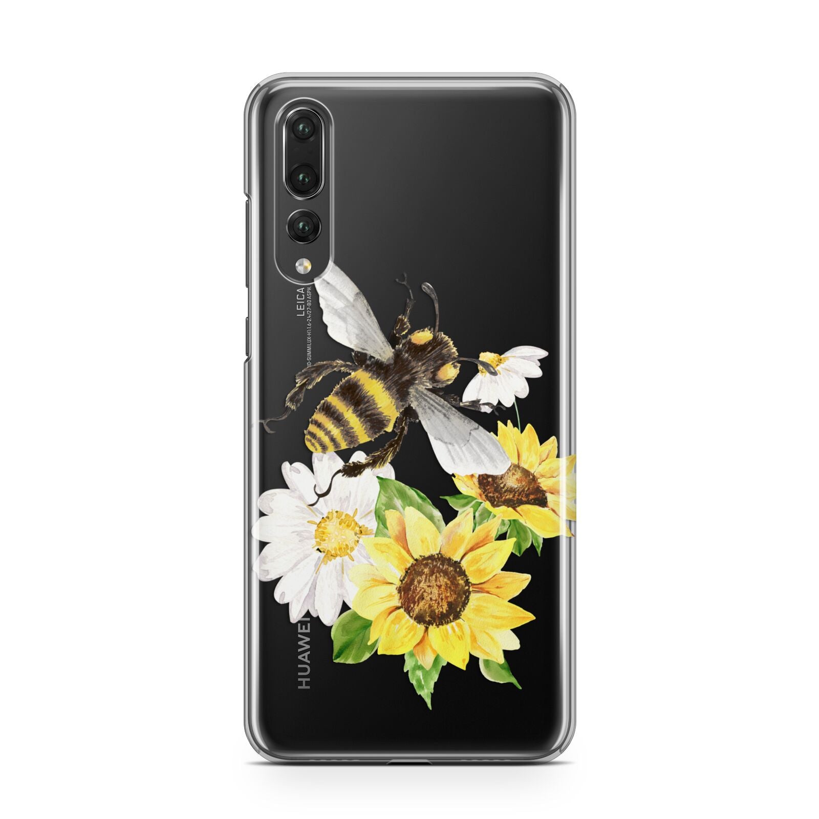 Watercolour Bee and Sunflowers Huawei P20 Pro Phone Case