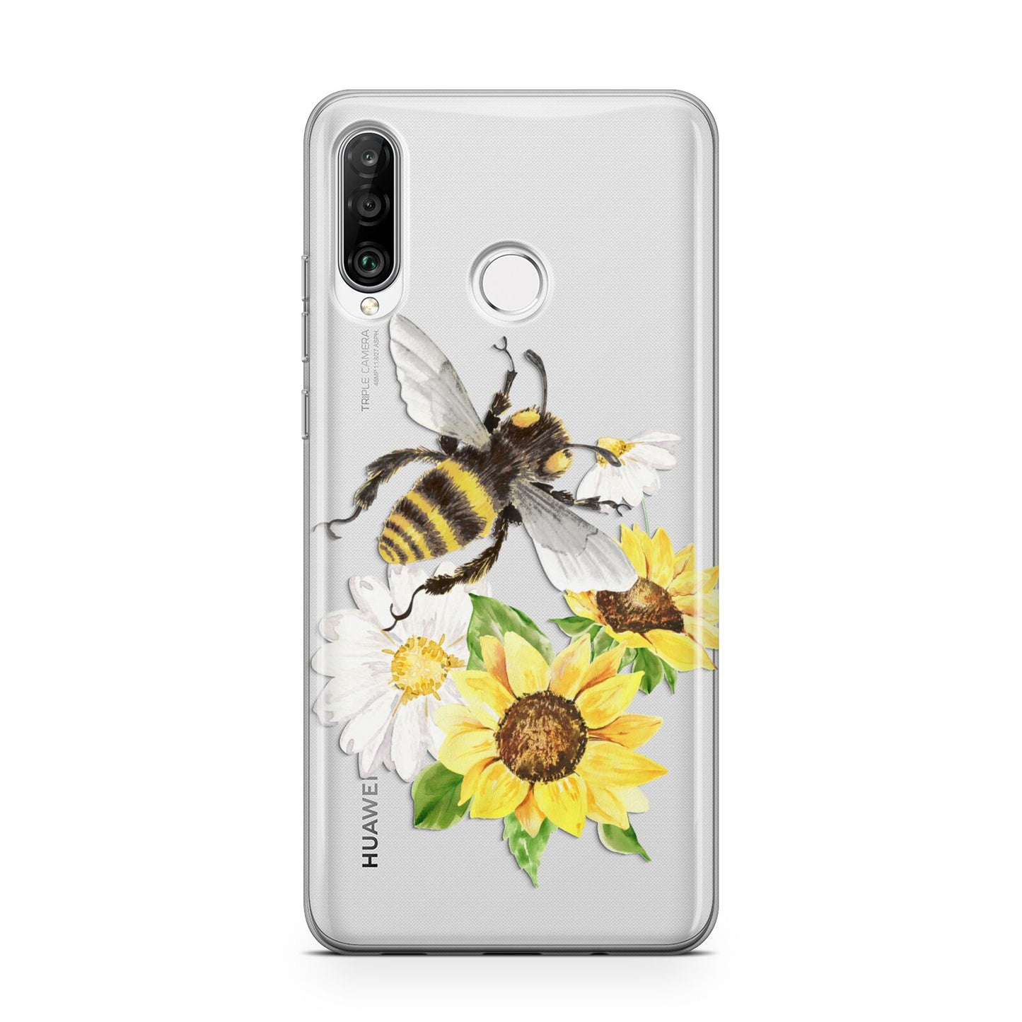 Watercolour Bee and Sunflowers Huawei P30 Lite Phone Case