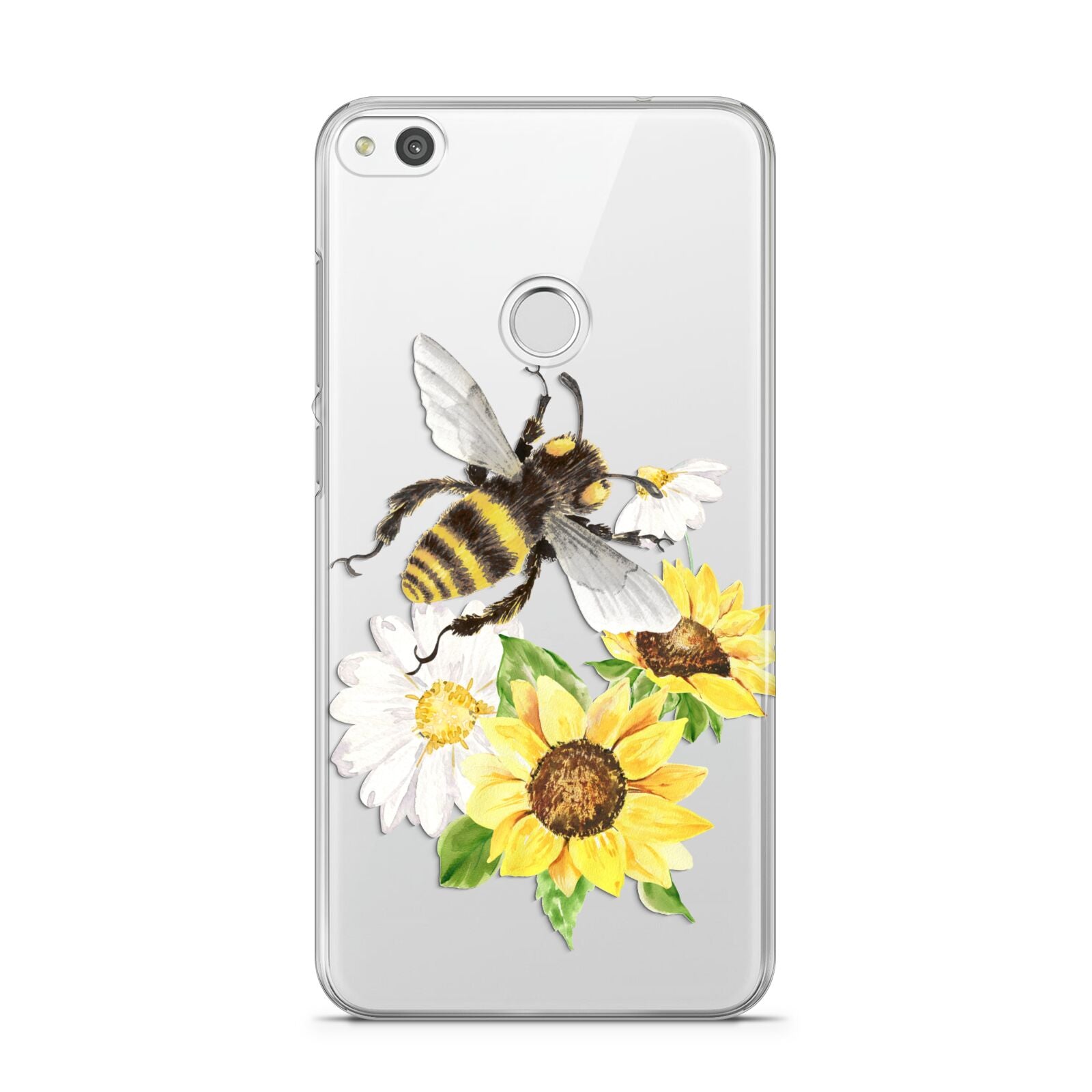 Watercolour Bee and Sunflowers Huawei P8 Lite Case