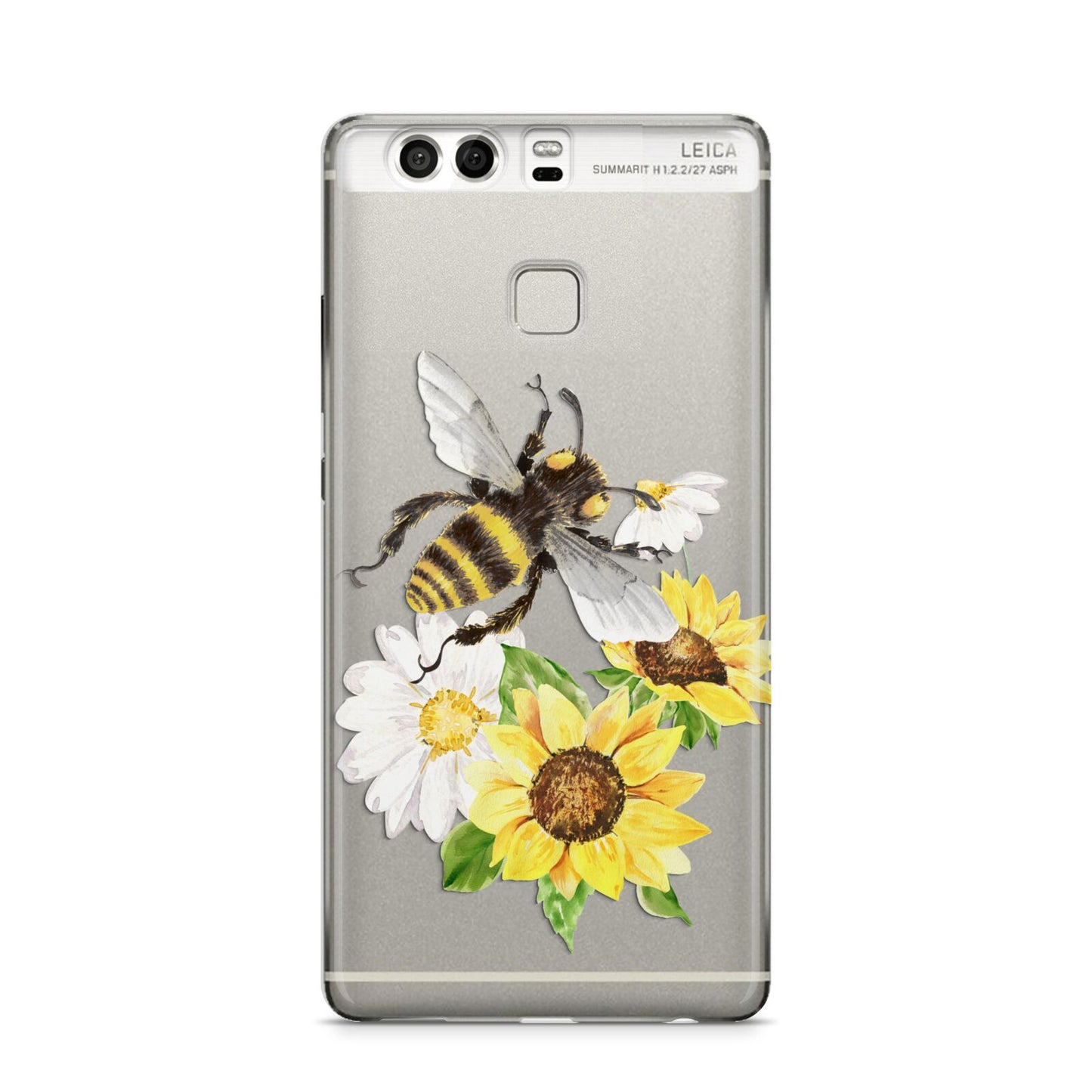 Watercolour Bee and Sunflowers Huawei P9 Case