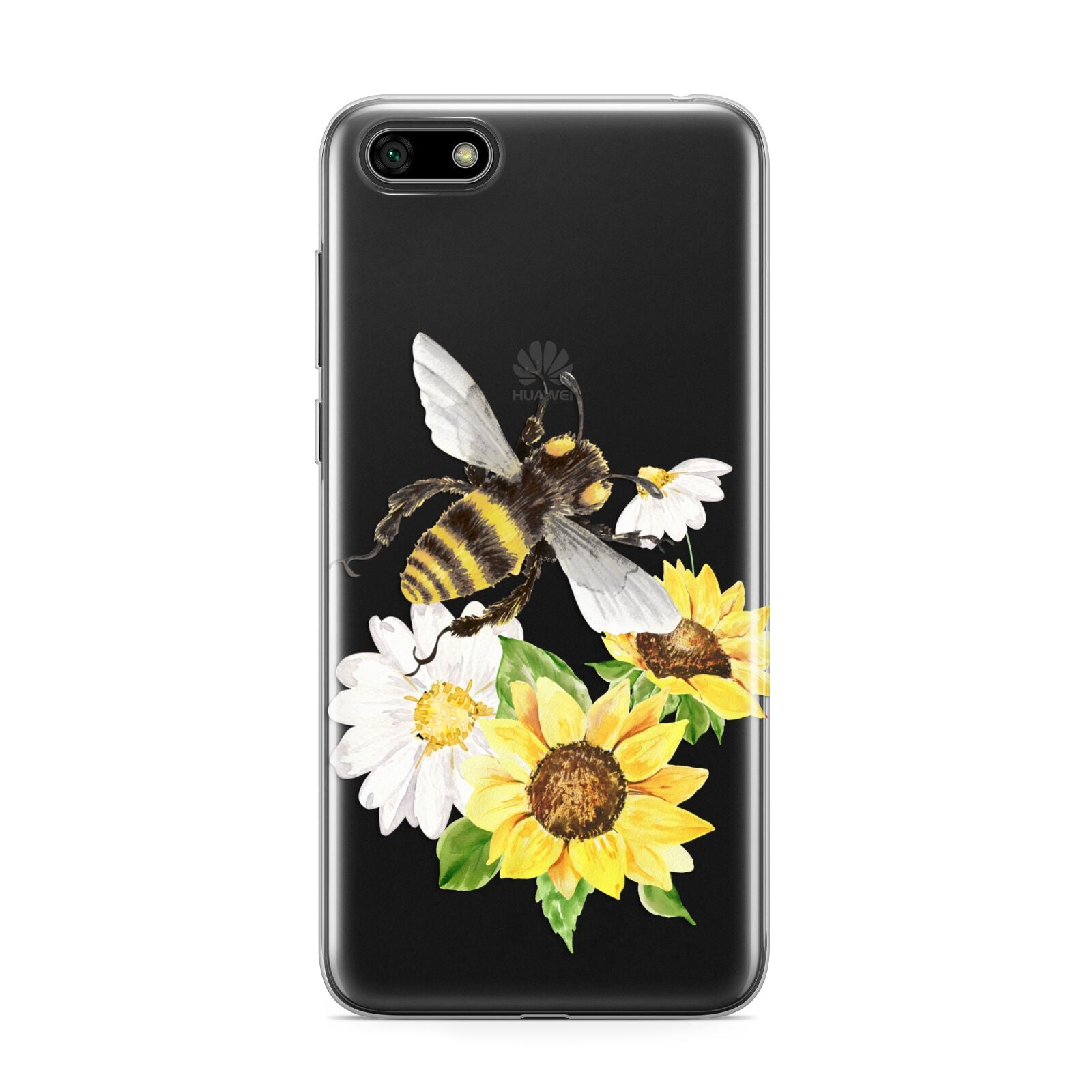 Watercolour Bee and Sunflowers Huawei Y5 Prime 2018 Phone Case