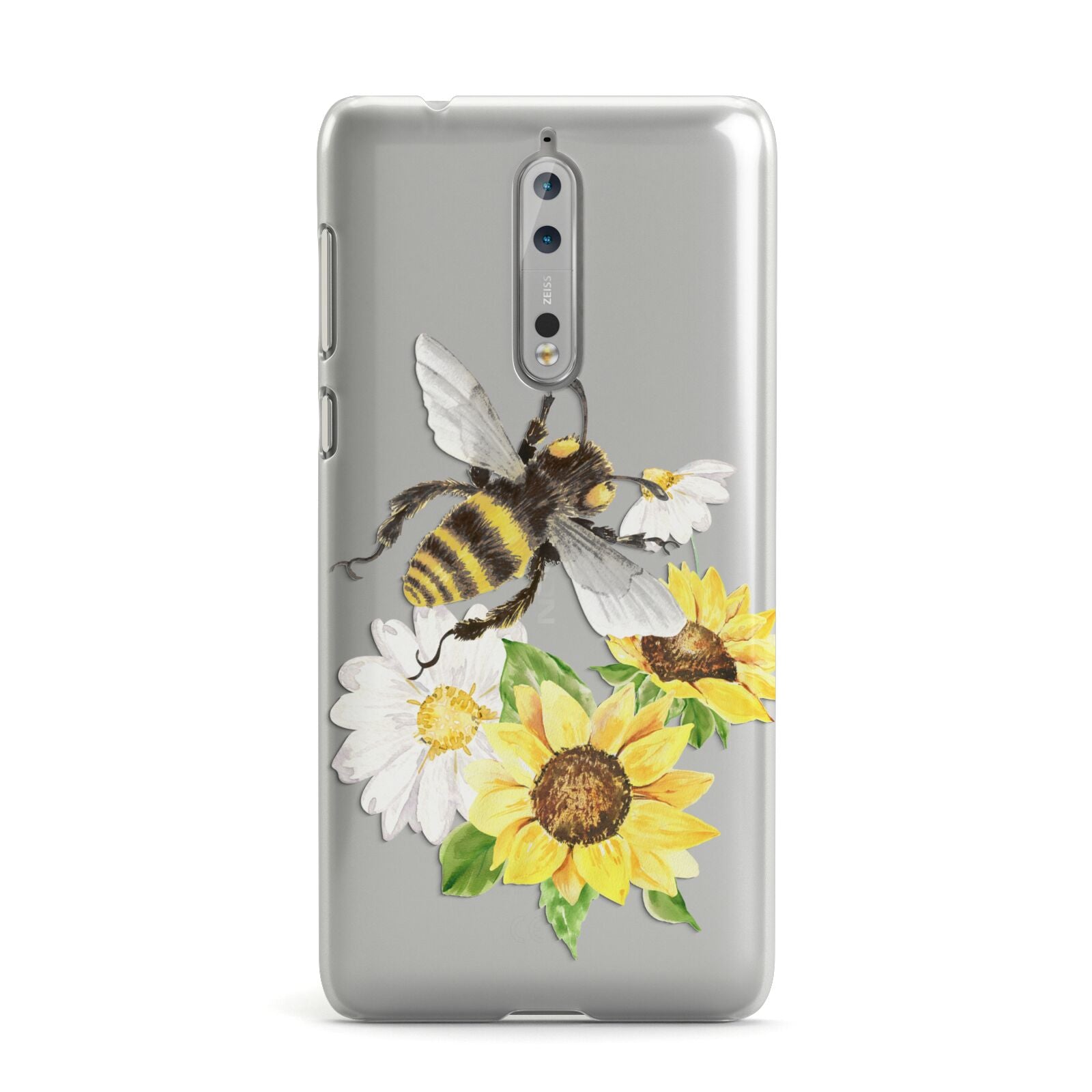 Watercolour Bee and Sunflowers Nokia Case