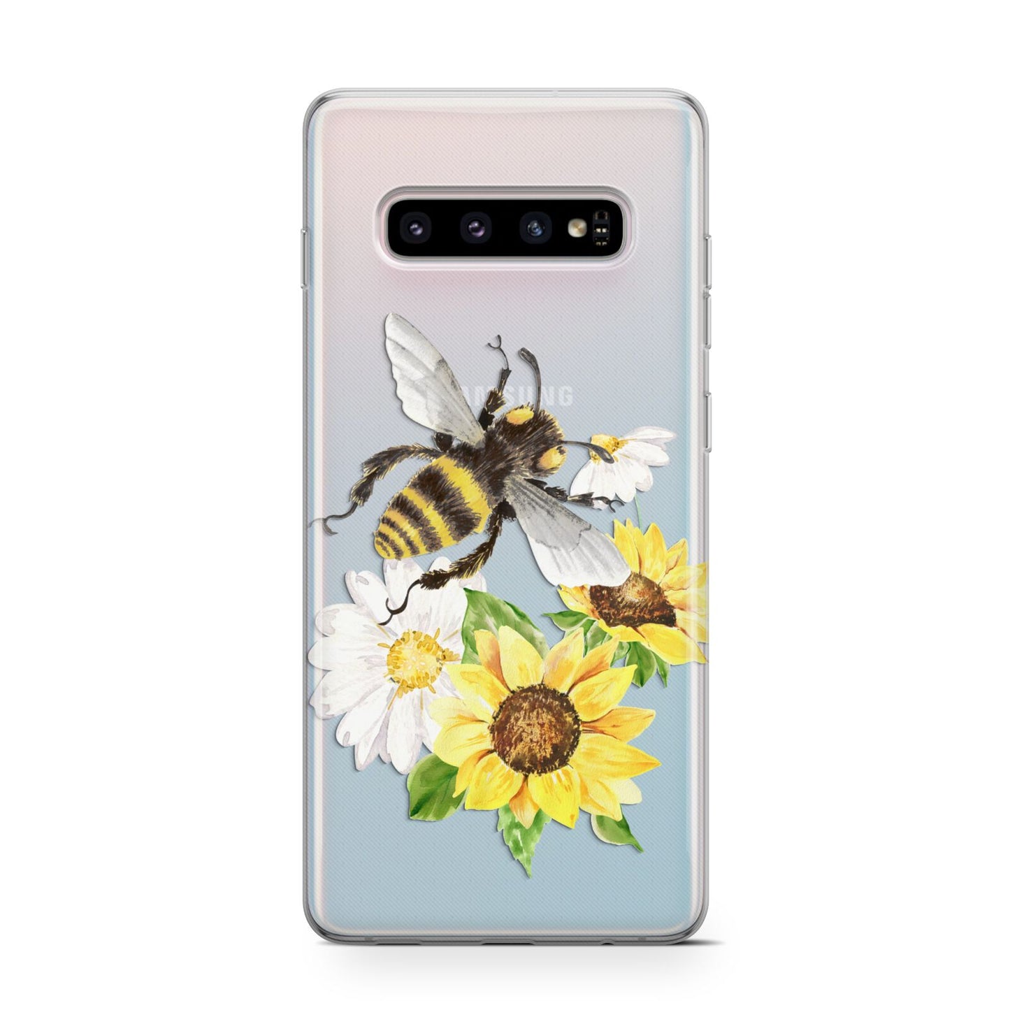 Watercolour Bee and Sunflowers Protective Samsung Galaxy Case